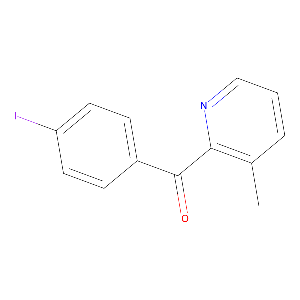 2-(4-Iodobenzoyl)-3-methylpyridine molecular structure, CAS 1187171-16-9