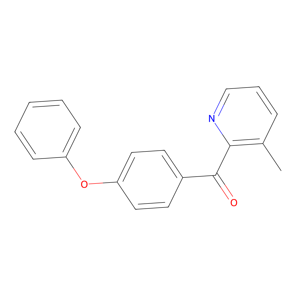 3-Methyl-2-(4-phenoxybenzoyl)pyridine molecular structure, CAS 1187171-17-0