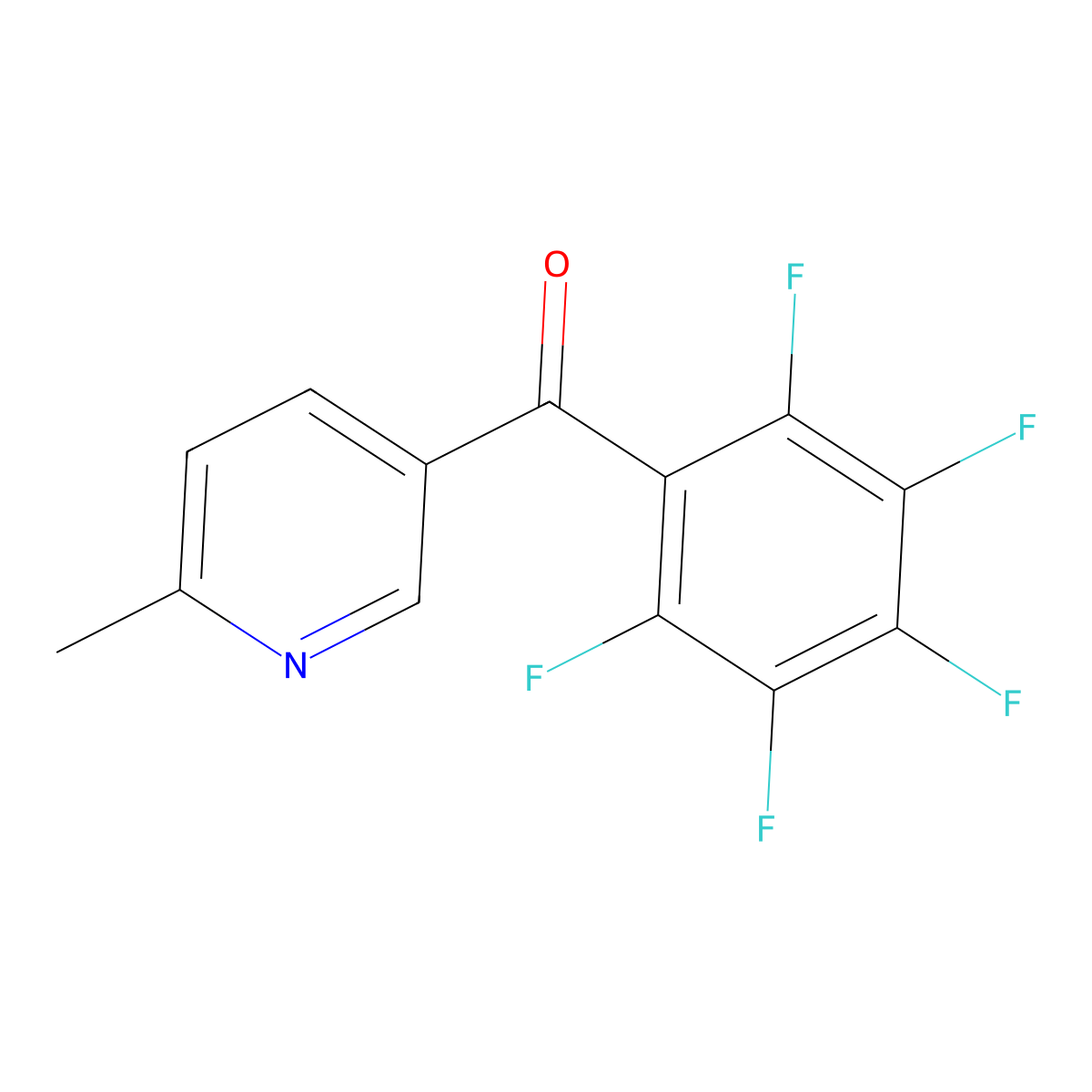 2-Methyl-5-(pentafluorobenzoyl)pyridine molecular structure, CAS 1187171-19-2