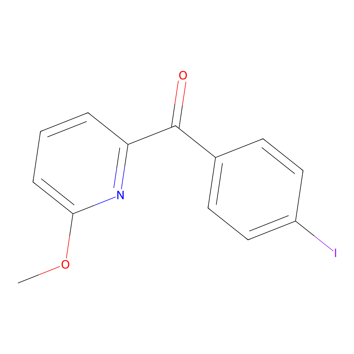 2-(4-Iodobenzoyl)-6-methoxypyridine molecular structure, CAS 1187171-28-3