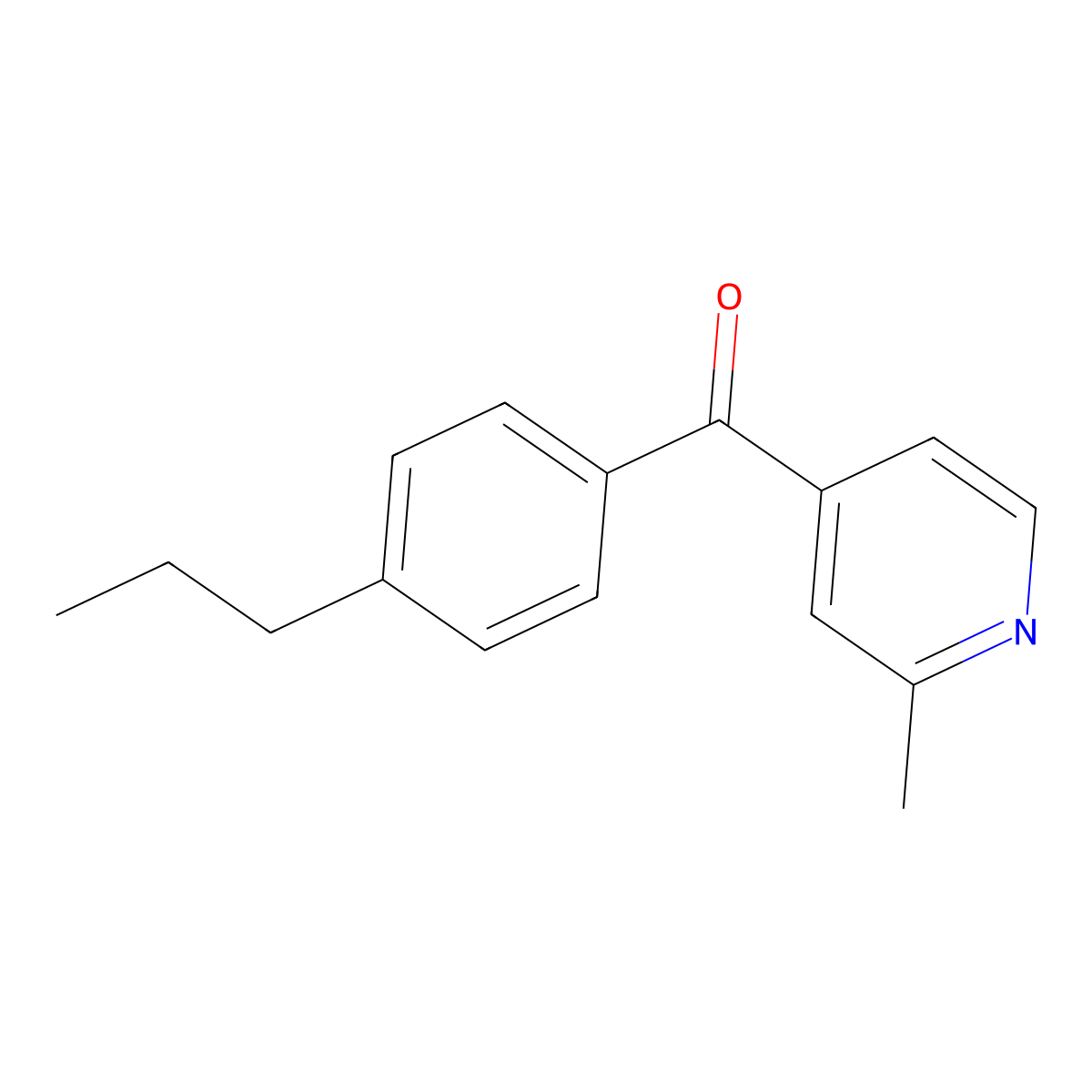 2-Methyl-4-(4-propylbenzoyl)pyridine molecular structure, CAS 1187171-30-7