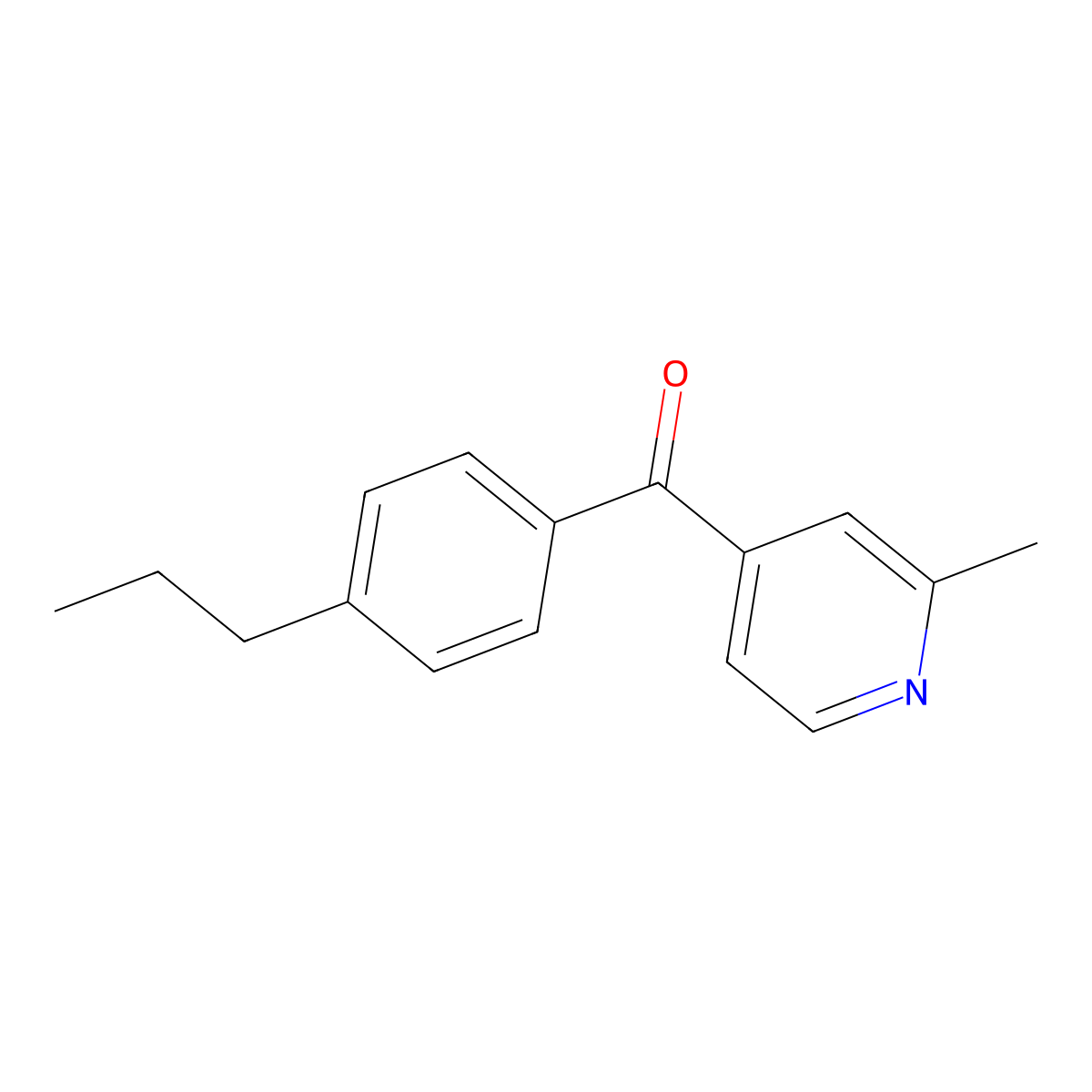 2-Methyl-4-(4-propylbenzoyl)pyridine molecular structure, CAS 1187171-30-7