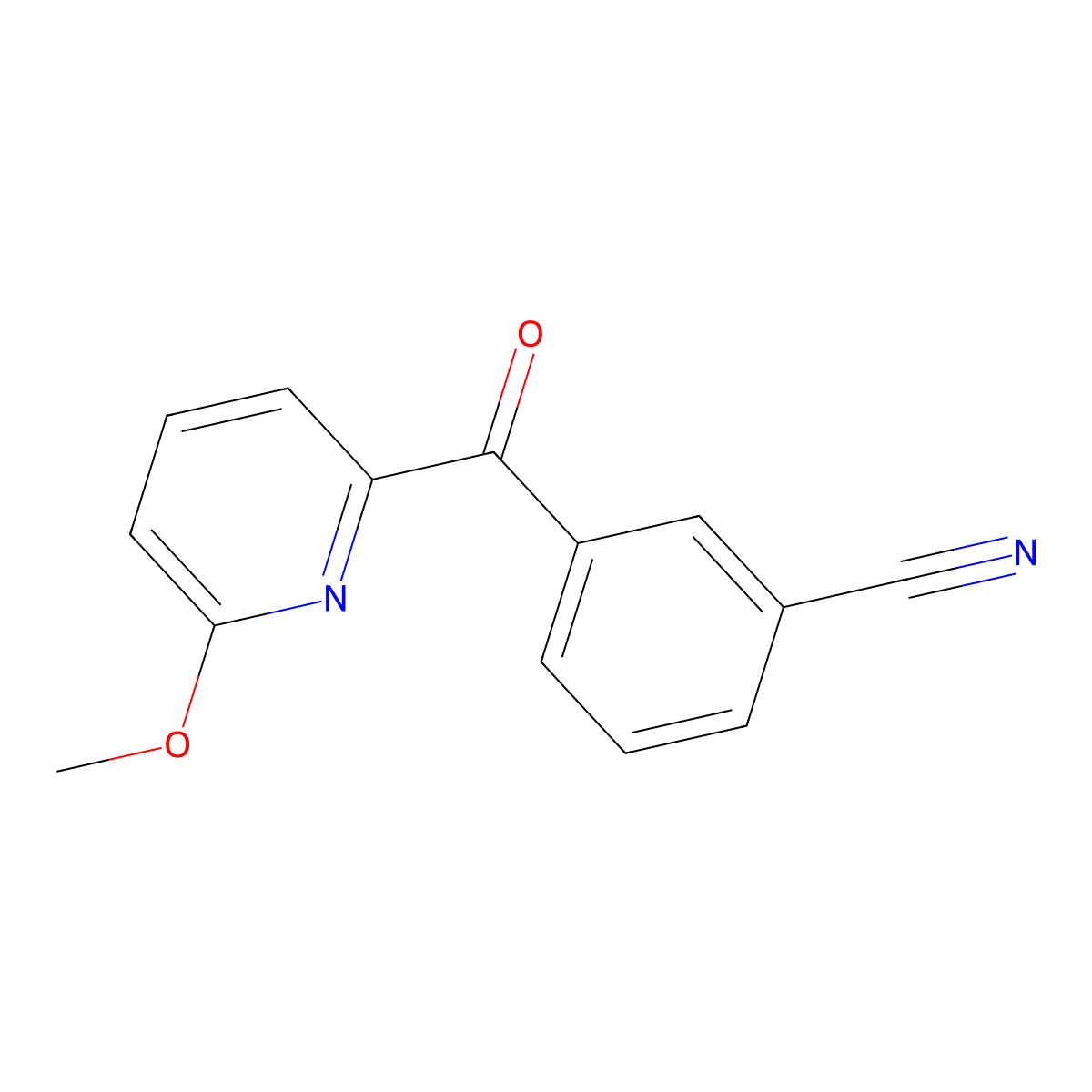 2-(3-Cyanobenzoyl)-6-methoxypyridine molecular structure, CAS 1187171-31-8