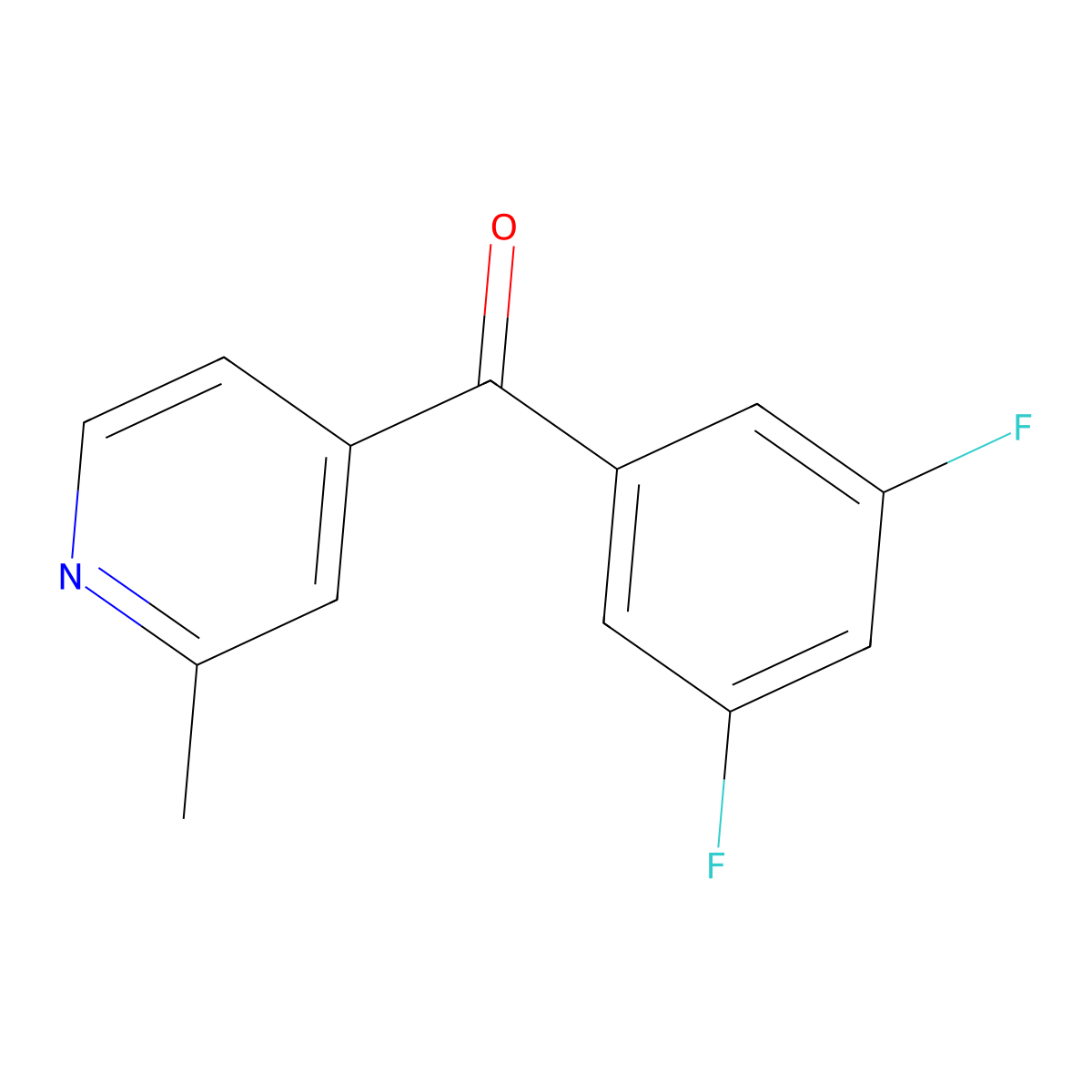 4-(3,5-Difluorobenzoyl)-2-methylpyridine molecular structure, CAS 1187171-33-0