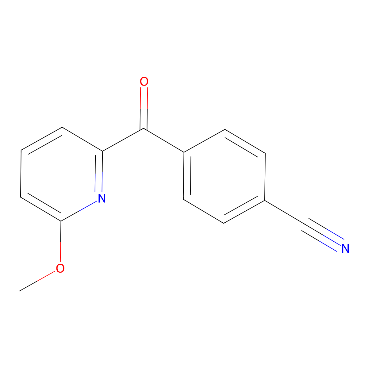 2-(4-Cyanobenzoyl)-6-methoxypyridine molecular structure, CAS 1187171-35-2