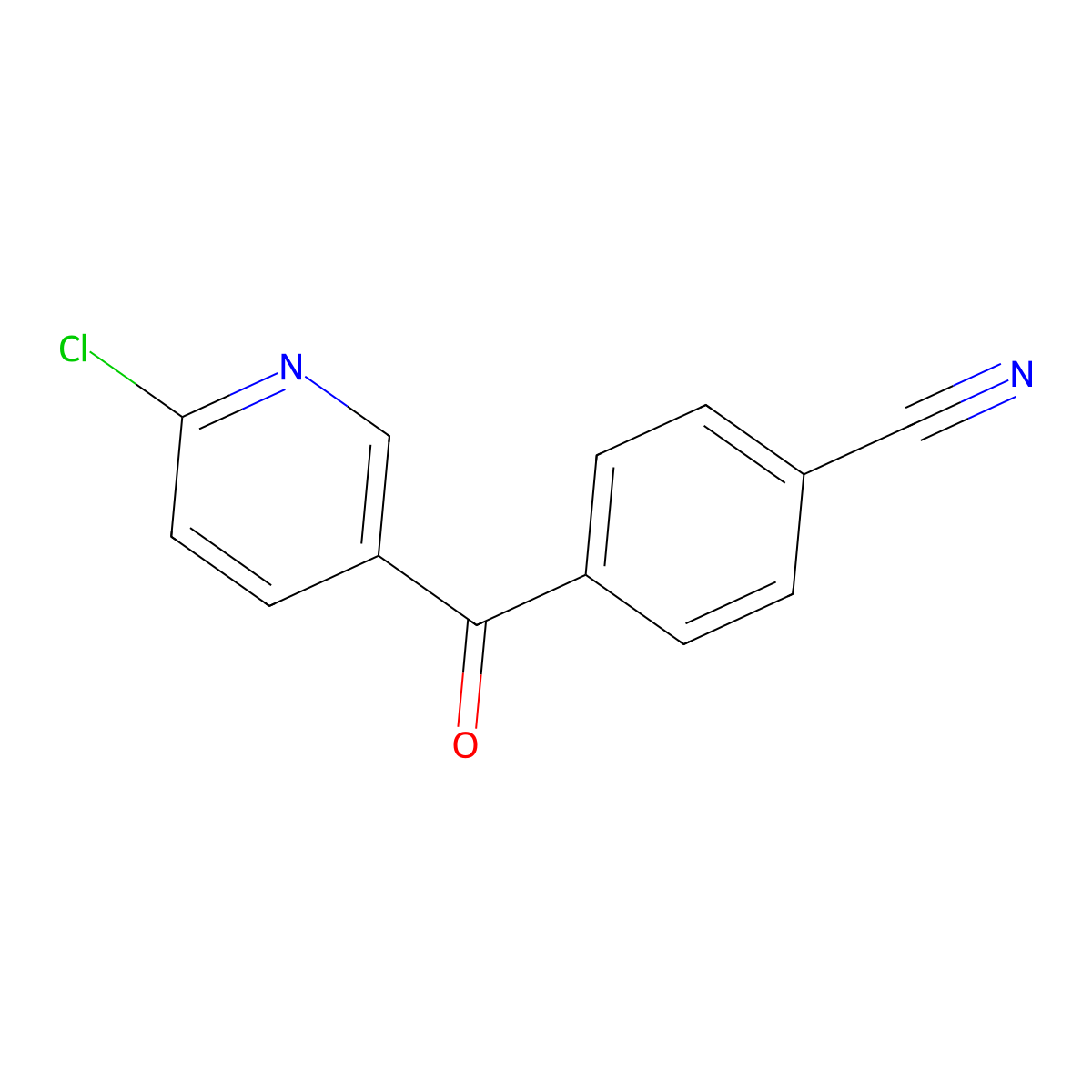 2-Chloro-5-(4-cyanobenzoyl)pyridine molecular structure, CAS 1187171-36-3