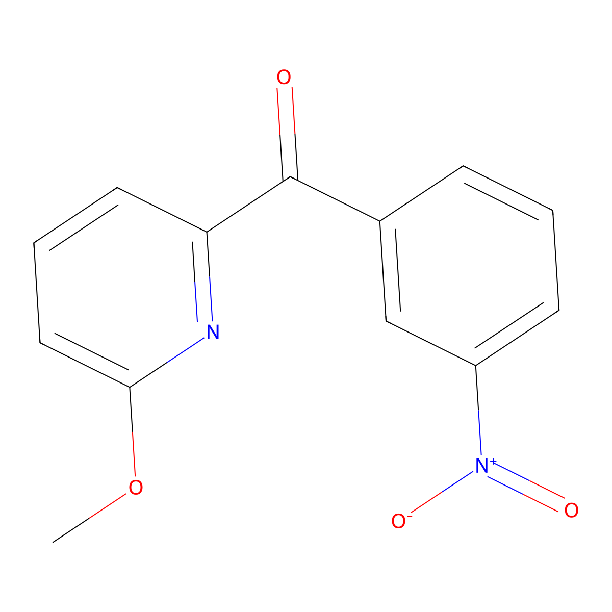 6-Methoxy-2-(3-nitrobenzoyl)pyridine molecular structure, CAS 1187171-37-4