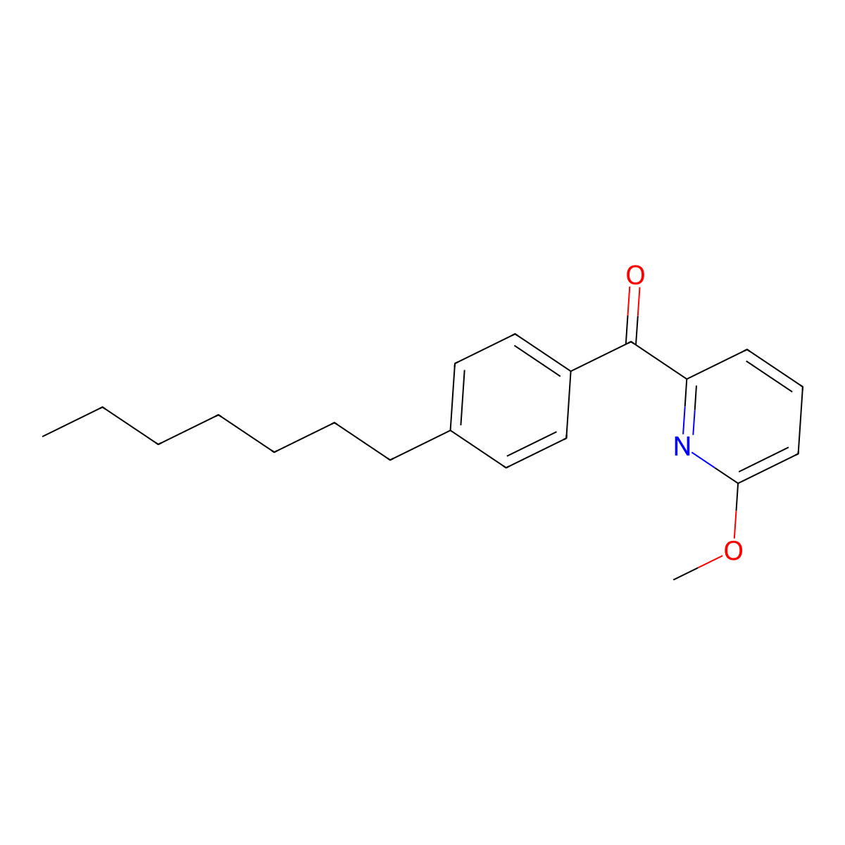 2-(4-Heptylbenzoyl)-6-methoxypyridine molecular structure, CAS 1187171-40-9