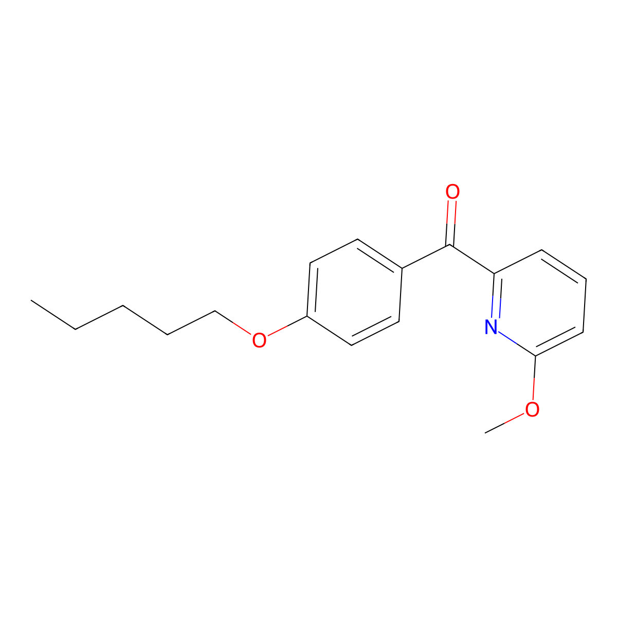 6-Methoxy-2-(4-pentoxybenzoyl)pyridine molecular structure, CAS 1187171-44-3