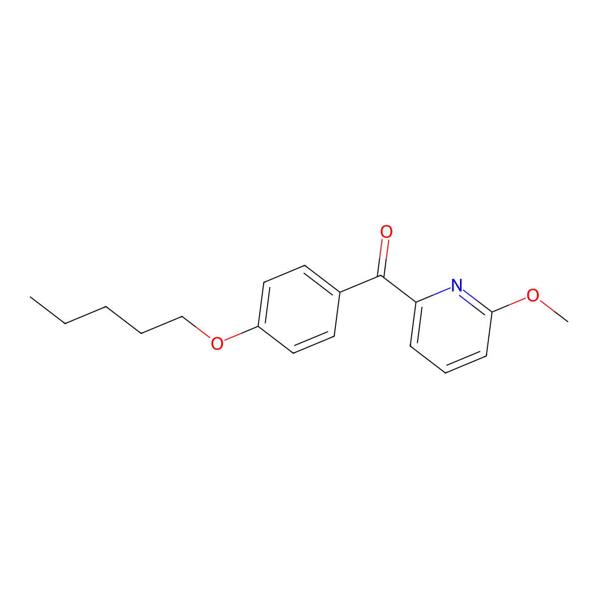 6-Methoxy-2-(4-pentoxybenzoyl)pyridine molecular structure, CAS 1187171-44-3