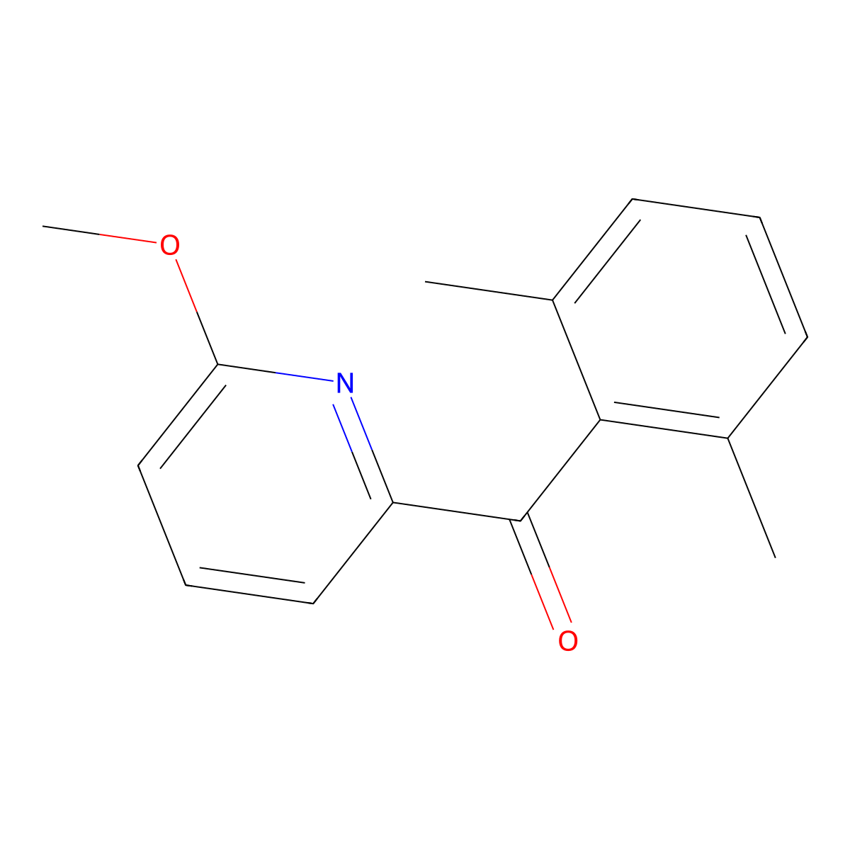 2-(2,6-Dimethylbenzoyl)-6-methoxypyridine molecular structure, CAS 1187171-46-5