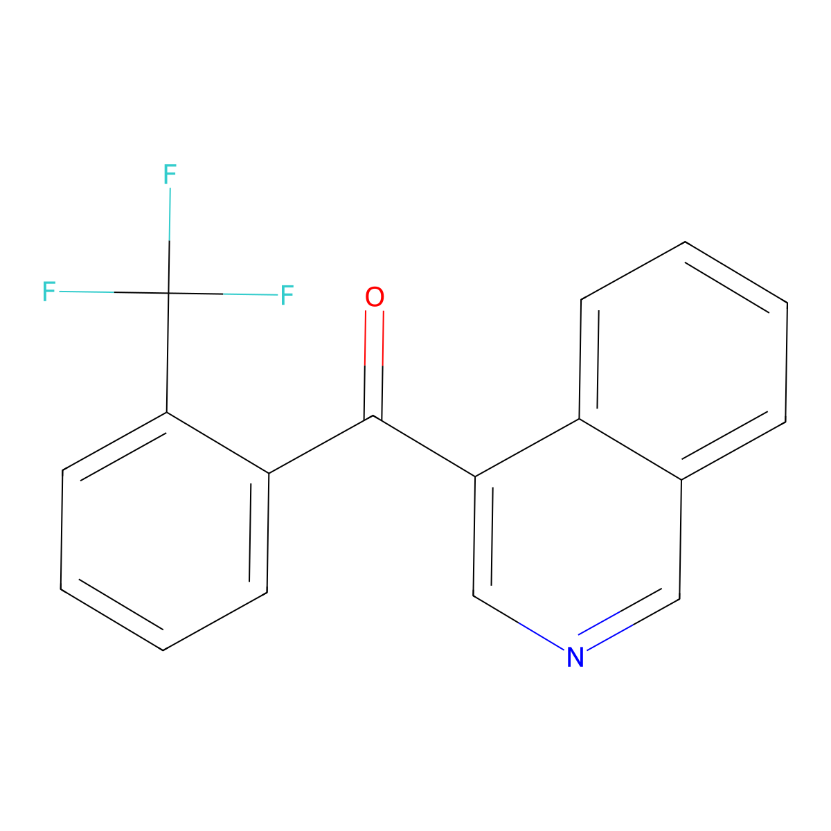 4-(2-Trifluoromethylbenzoyl)isoquinoline molecular structure, CAS 1187171-58-9