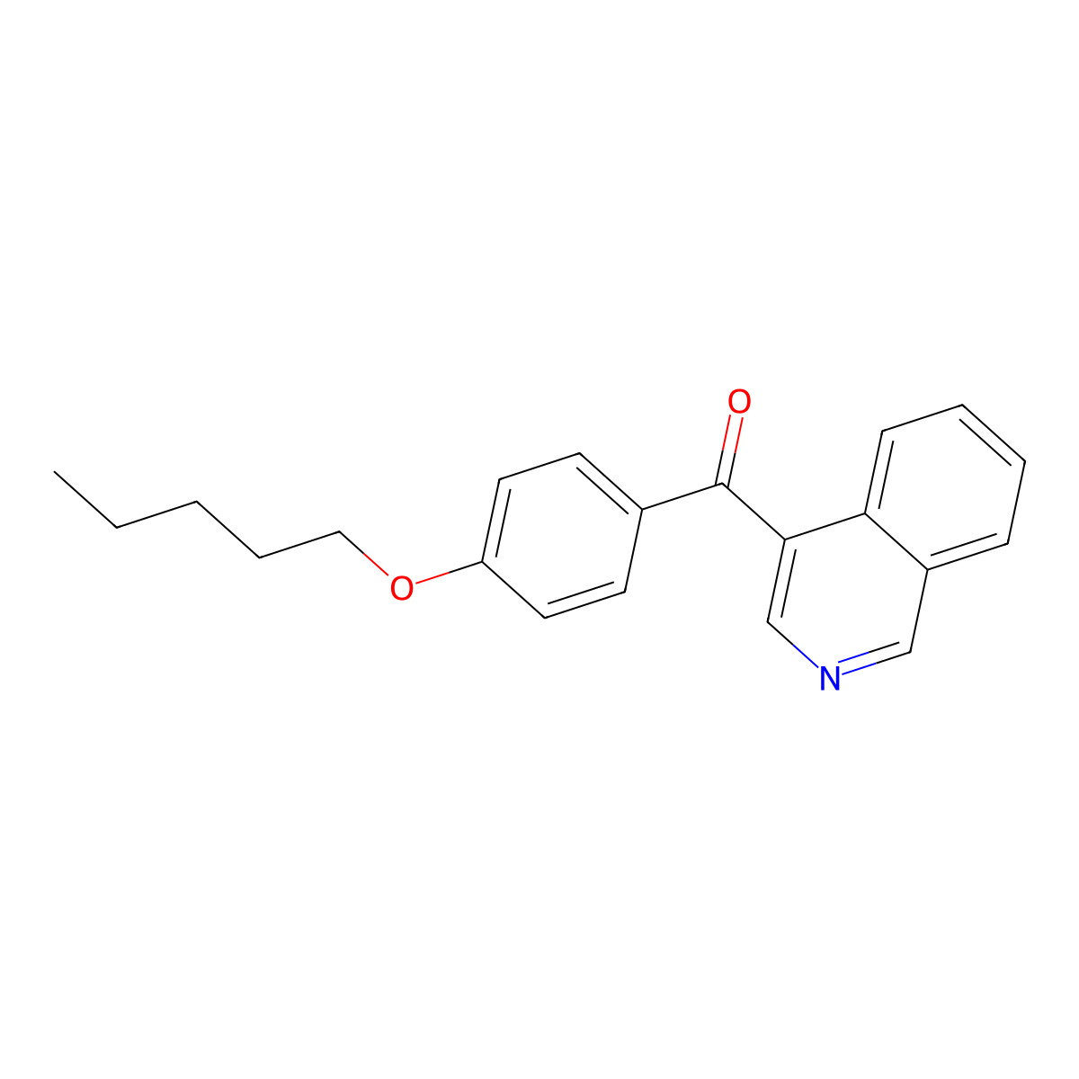 4-(4-Pentyloxybenzoyl)isoquinoline molecular structure, CAS 1187171-67-0