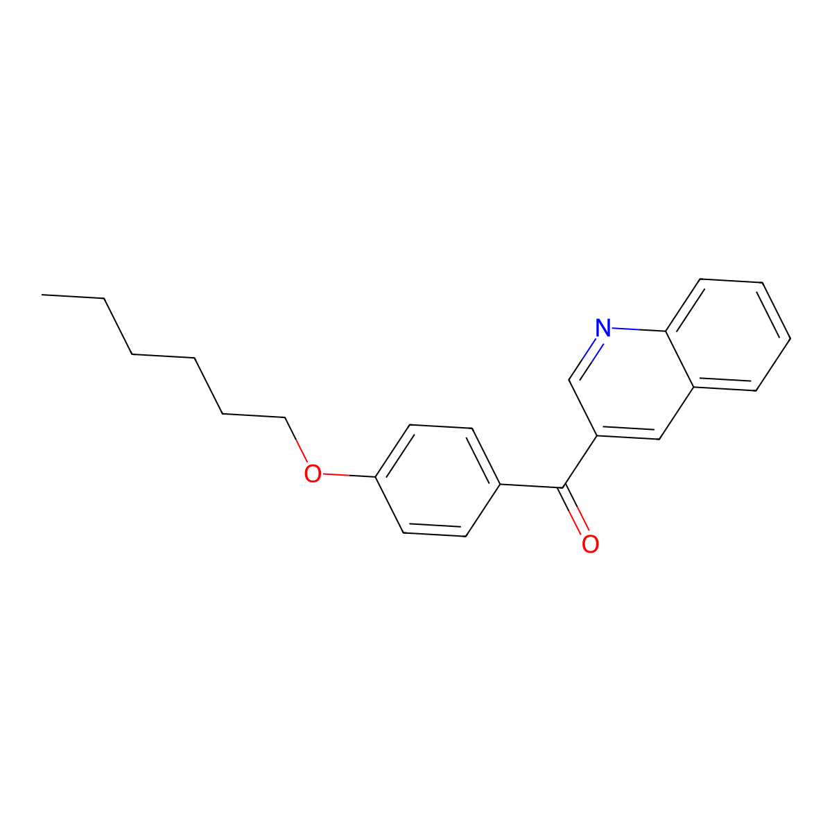 3-(4-Hexyloxybenzoyl)quinoline molecular structure, CAS 1187171-68-1