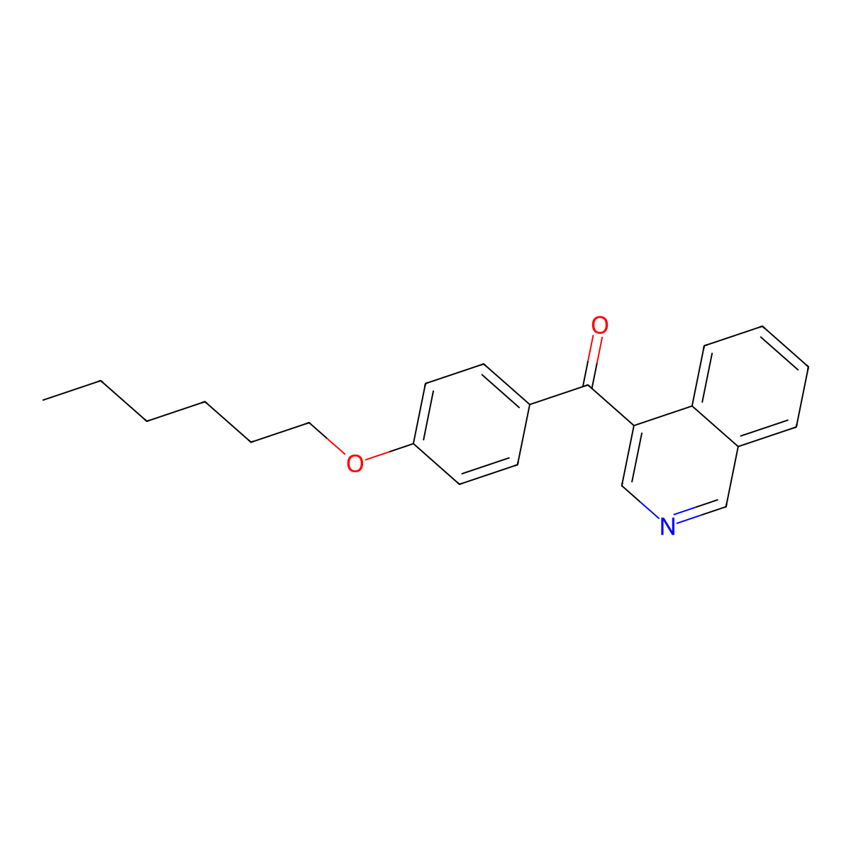 4-(4-Hexyloxybenzoyl)isoquinoline molecular structure, CAS 1187171-69-2