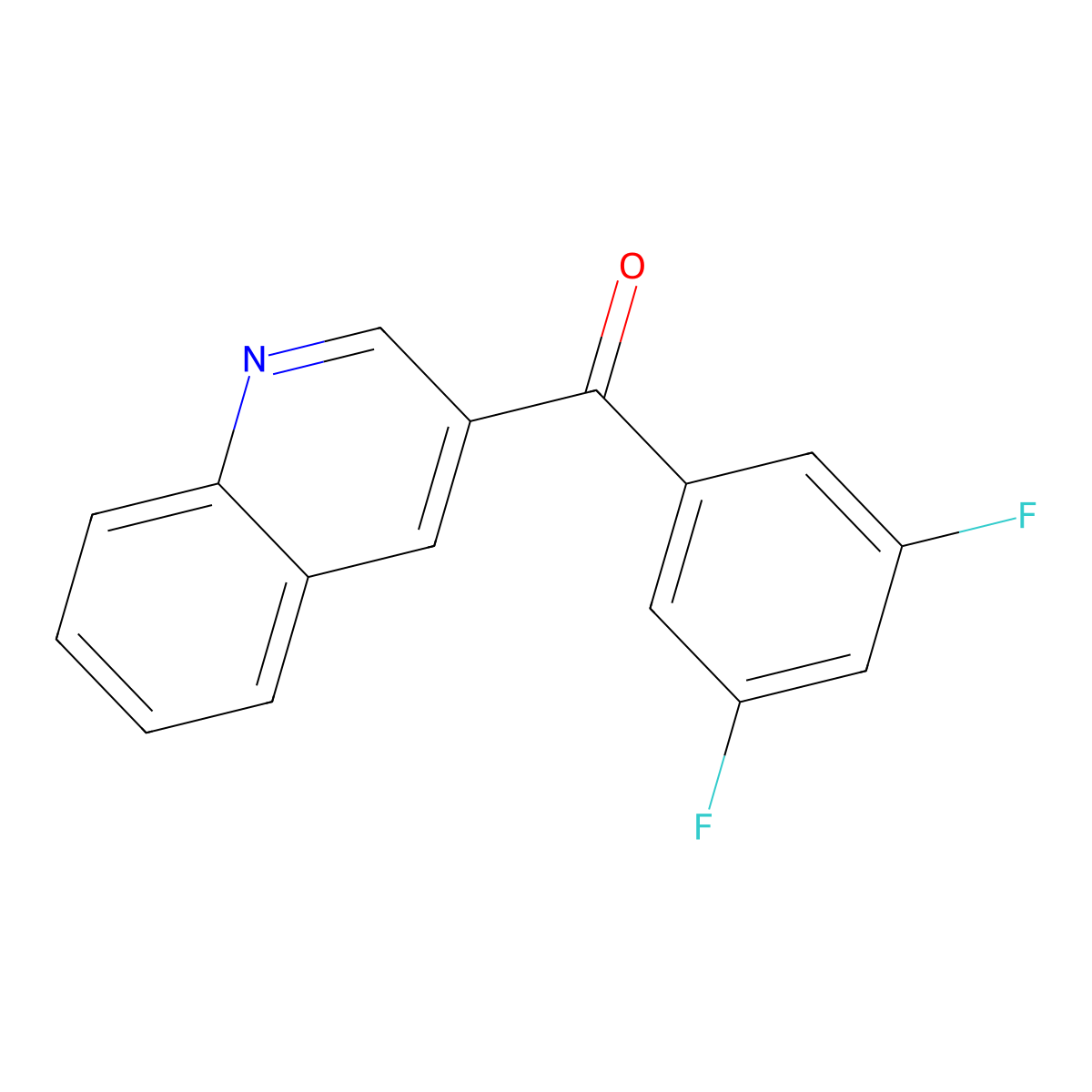 3-(3,5-Difluorobenzoyl)quinoline molecular structure, CAS 1187171-70-5
