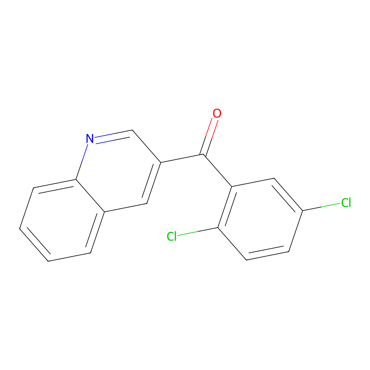 (2,5-Dichlorophenyl)(quinolin-3-yl)methanone molecular structure, CAS 1187171-71-6