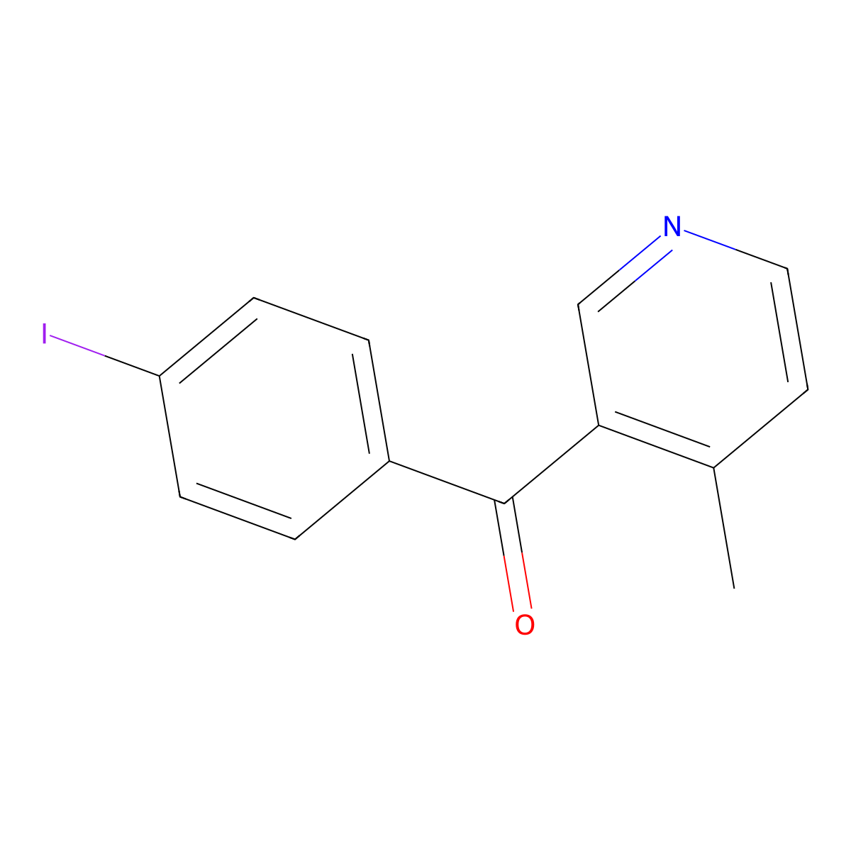 3-(4-Iodobenzoyl)-4-methylpyridine molecular structure, CAS 1187171-73-8