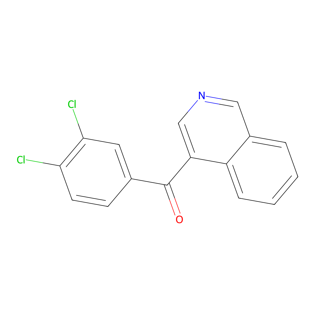 4-(3,4-Dichlorobenzoyl)isoquinoline molecular structure, CAS 1187171-74-9