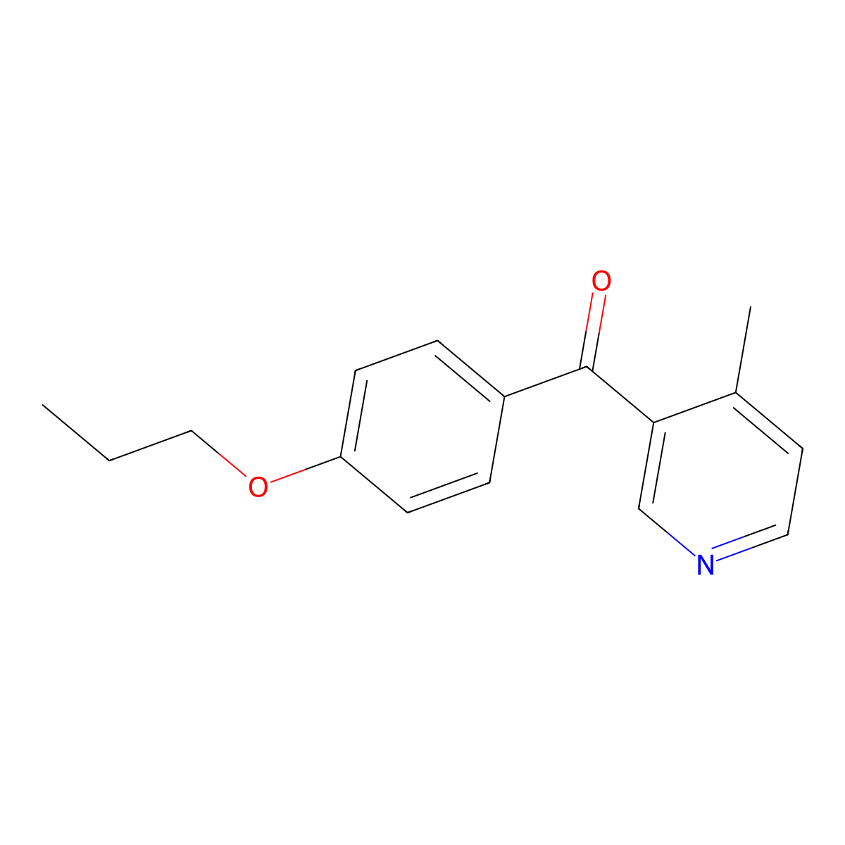 4-Methyl-3-(4-propoxybenzoyl)pyridine molecular structure, CAS 1187171-77-2