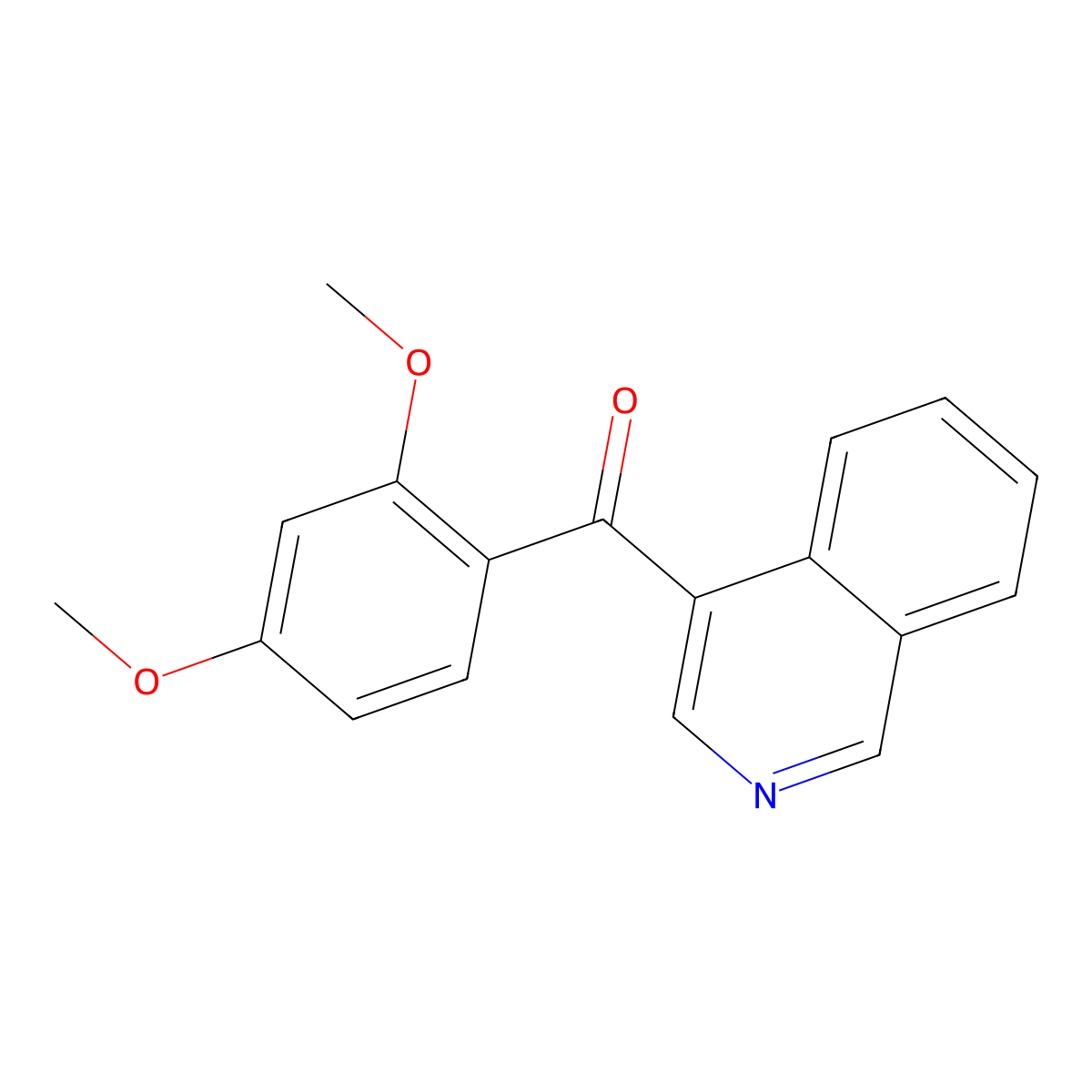 4-(2,4-Dimethoxybenzoyl)isoquinoline molecular structure, CAS 1187171-78-3