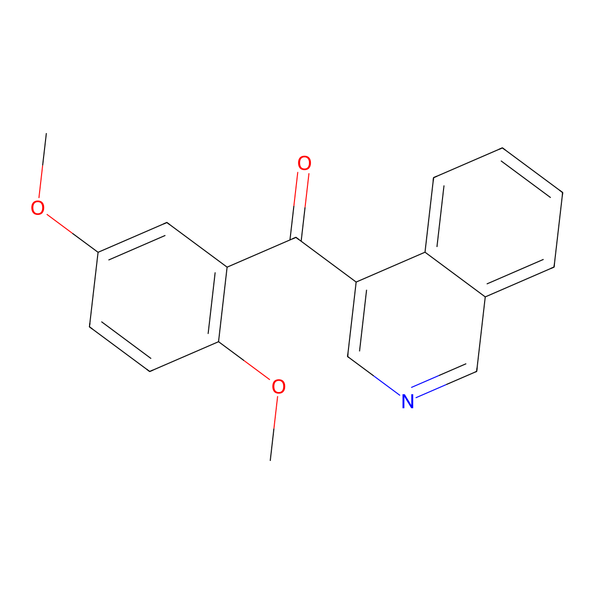 4-(2,5-Dimethoxybenzoyl)isoquinoline molecular structure, CAS 1187171-80-7