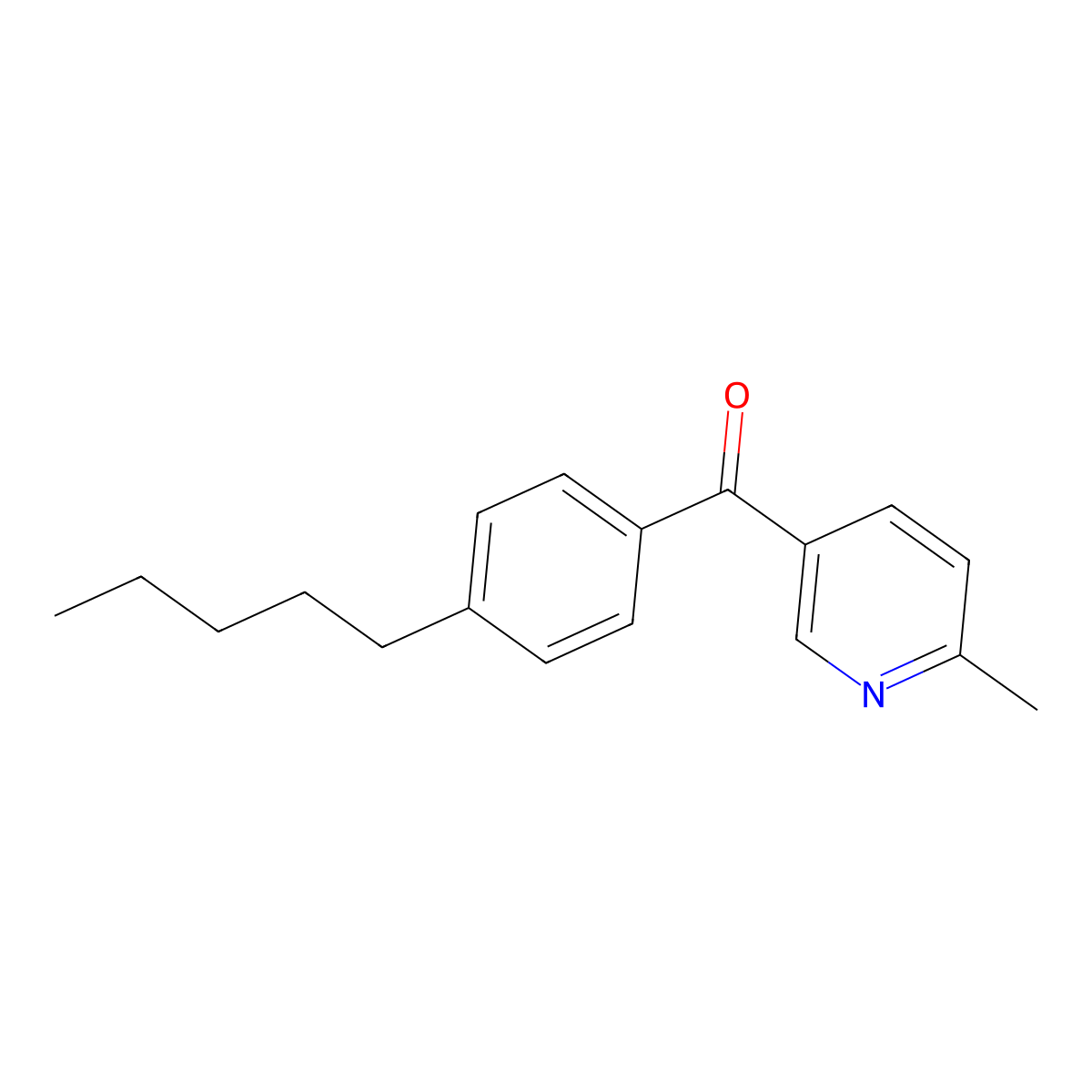 2-Methyl-5-(4-pentylbenzoyl)pyridine molecular structure, CAS 1187171-83-0