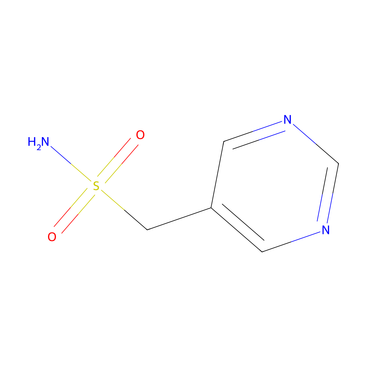 Pyrimidin-5-ylmethanesulfonamide molecular structure, CAS 1187171-94-3