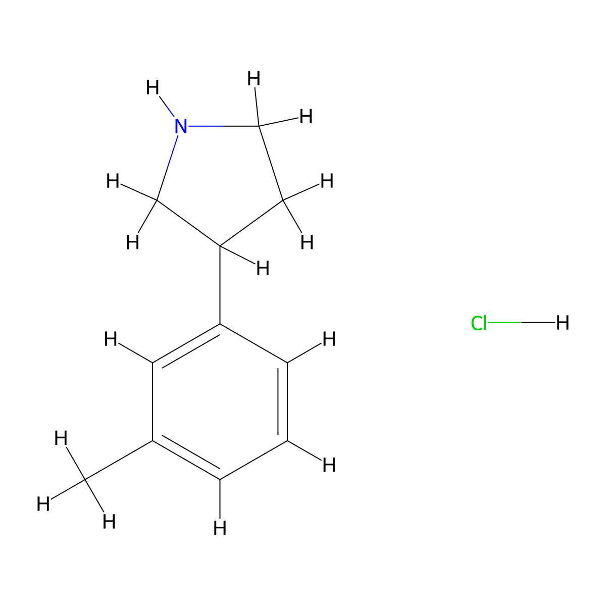 3-(m-Tolyl)pyrrolidine hydrochloride molecular structure, CAS 1187172-21-9