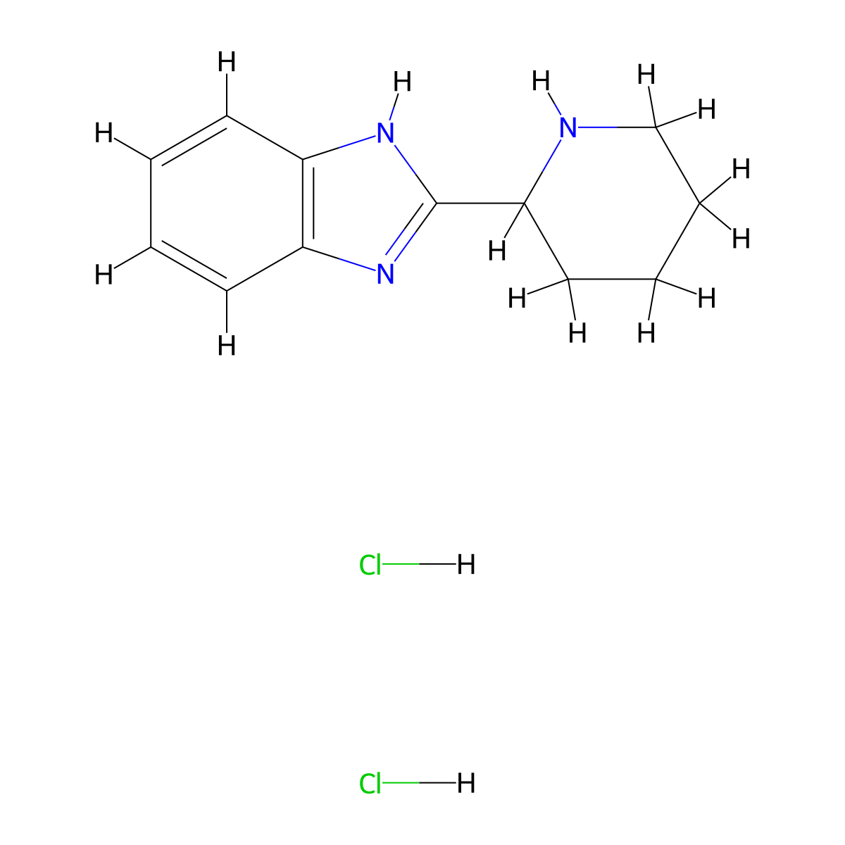 2-(Piperidin-2-yl)-1H-benzo[d]imidazole dihydrochloride molecular structure, CAS 1187172-70-8