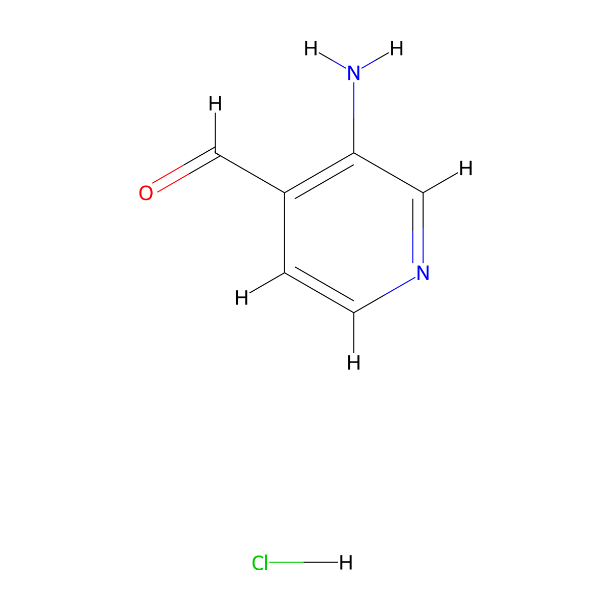 3-Aminoisonicotinaldehyde hydrochloride molecular structure, CAS 1187174-13-5