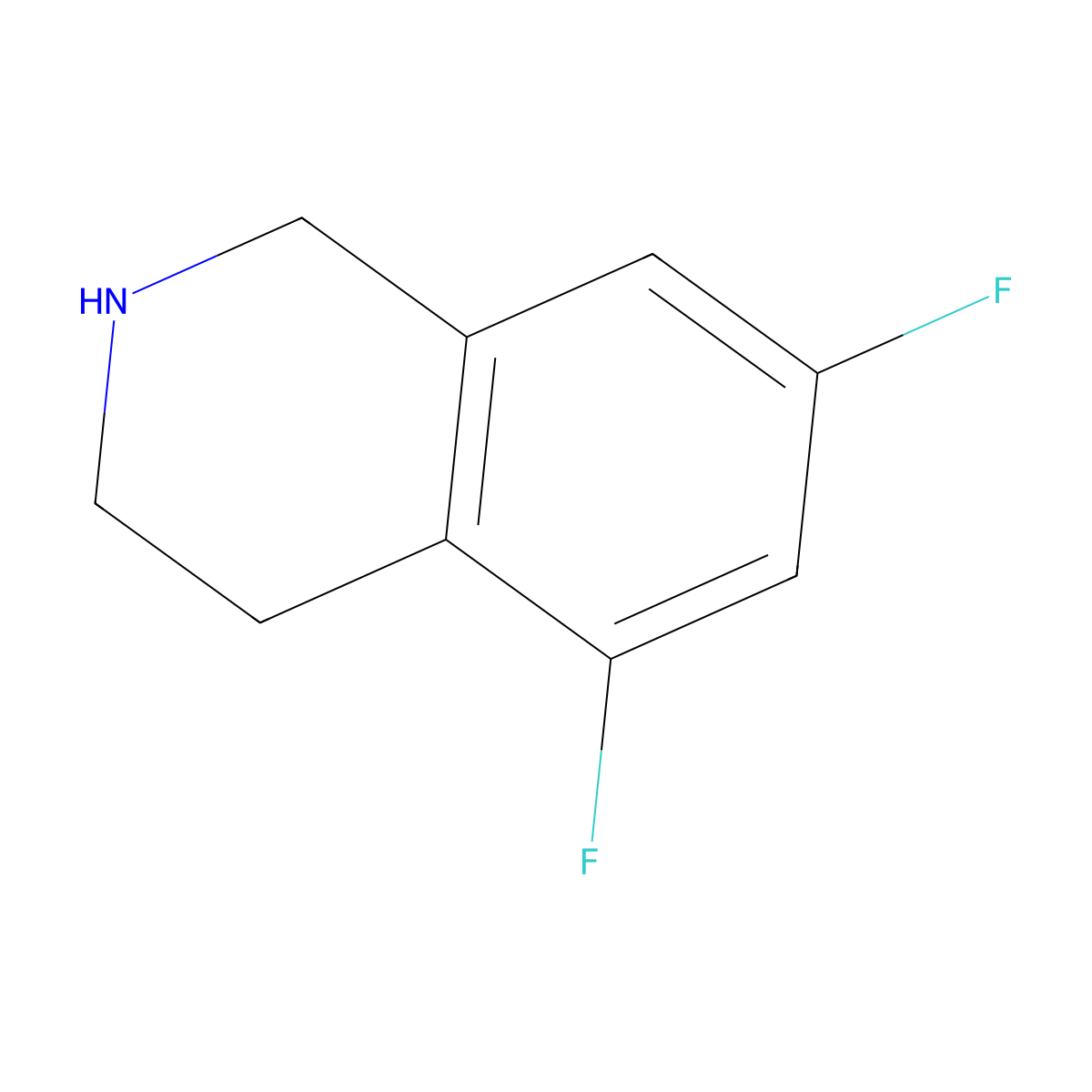 5,7-Difluoro-1,2,3,4-tetrahydroisoquinoline molecular structure, CAS 1187174-14-6