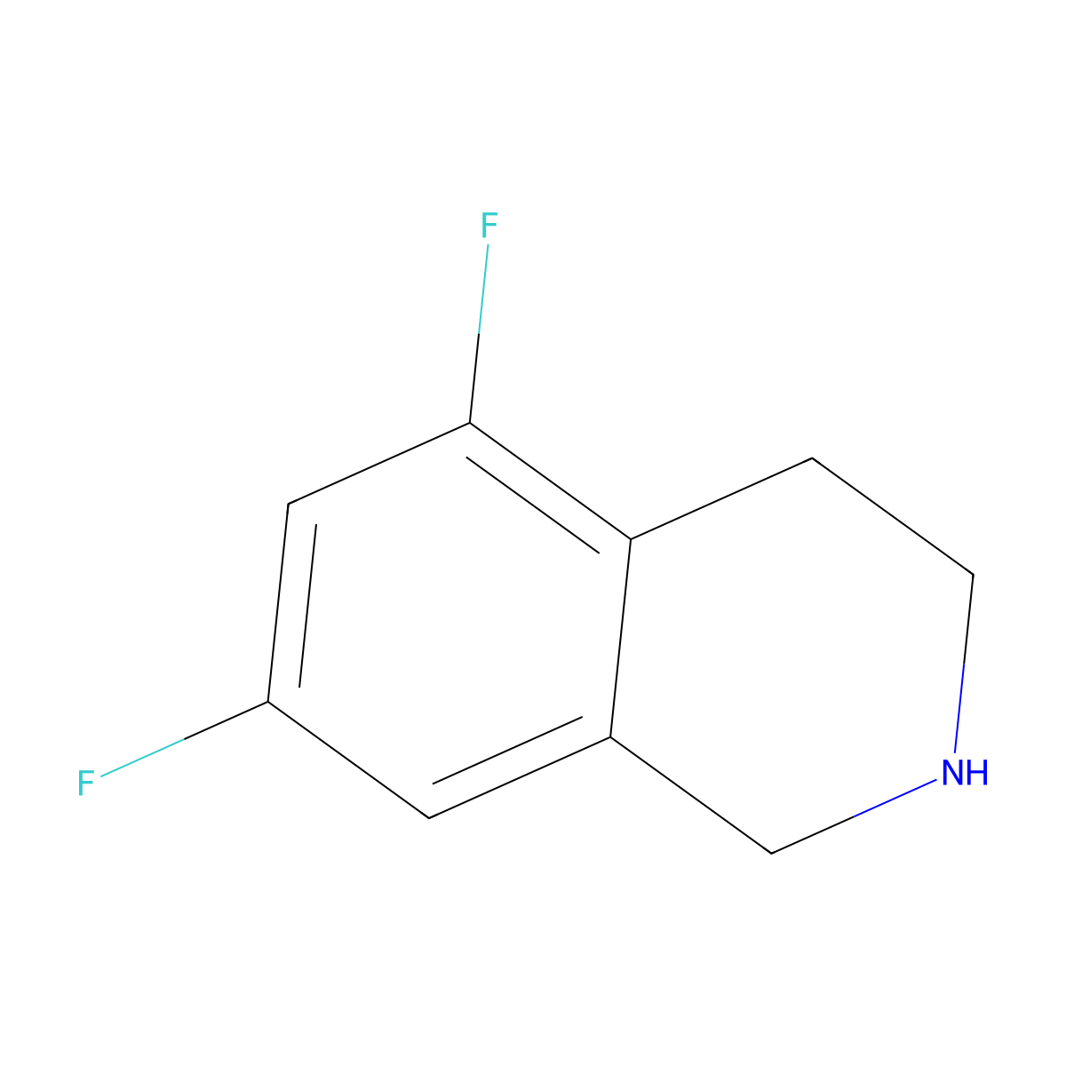 5,7-Difluoro-1,2,3,4-tetrahydroisoquinoline molecular structure, CAS 1187174-14-6