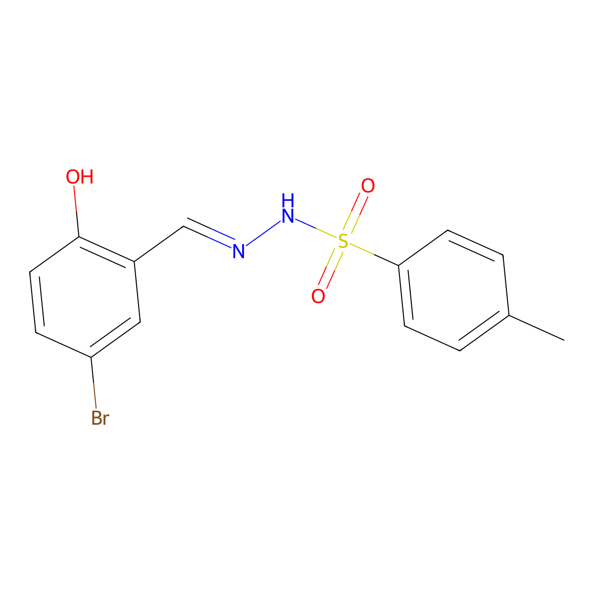 N'-(5-Bromo-2-hydroxybenzylidene)-4-methylbenzenesulfonohydrazide molecular structure, CAS 118719-16-7
