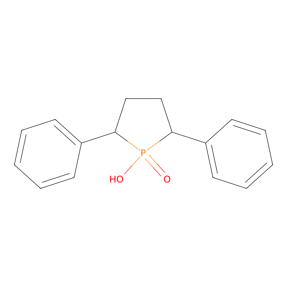 1-Hydroxy-2,5-diphenylphospholane 1-oxide molecular structure, CAS 118719-88-3