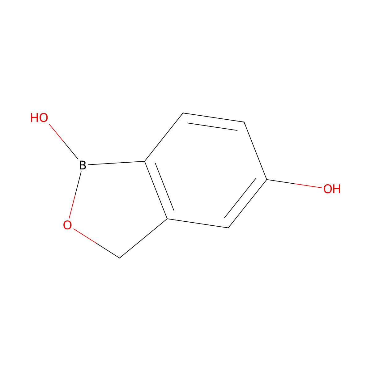 1,3-Dihydro-1-hydroxy-2,1-benzoxaborol-5-ol molecular structure, CAS 1187190-70-0