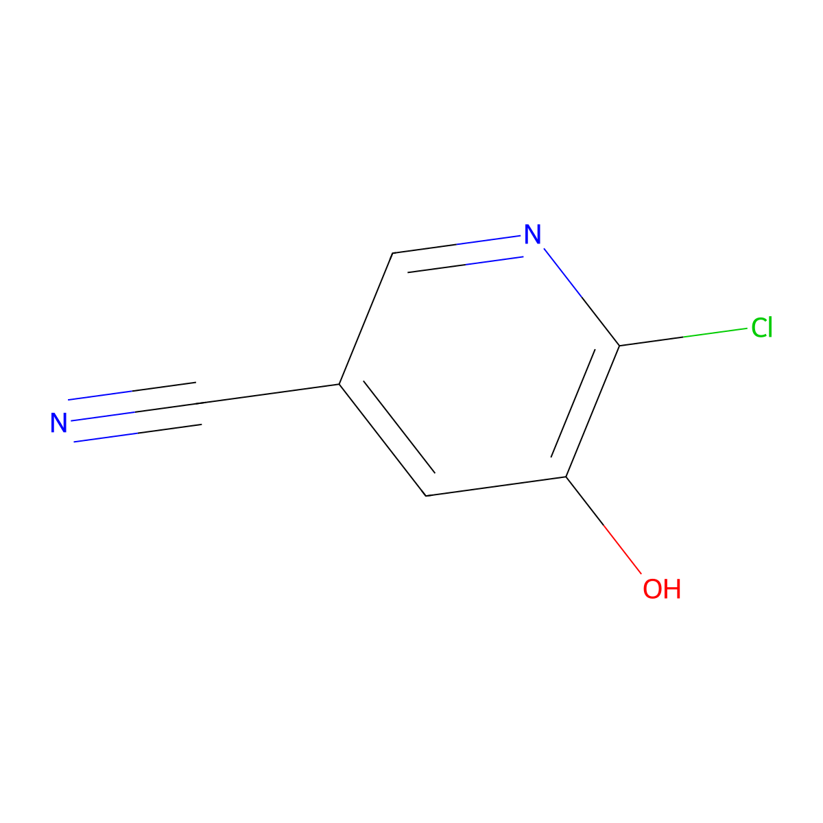 6-Chloro-5-hydroxynicotinonitrile molecular structure, CAS 1187191-02-1