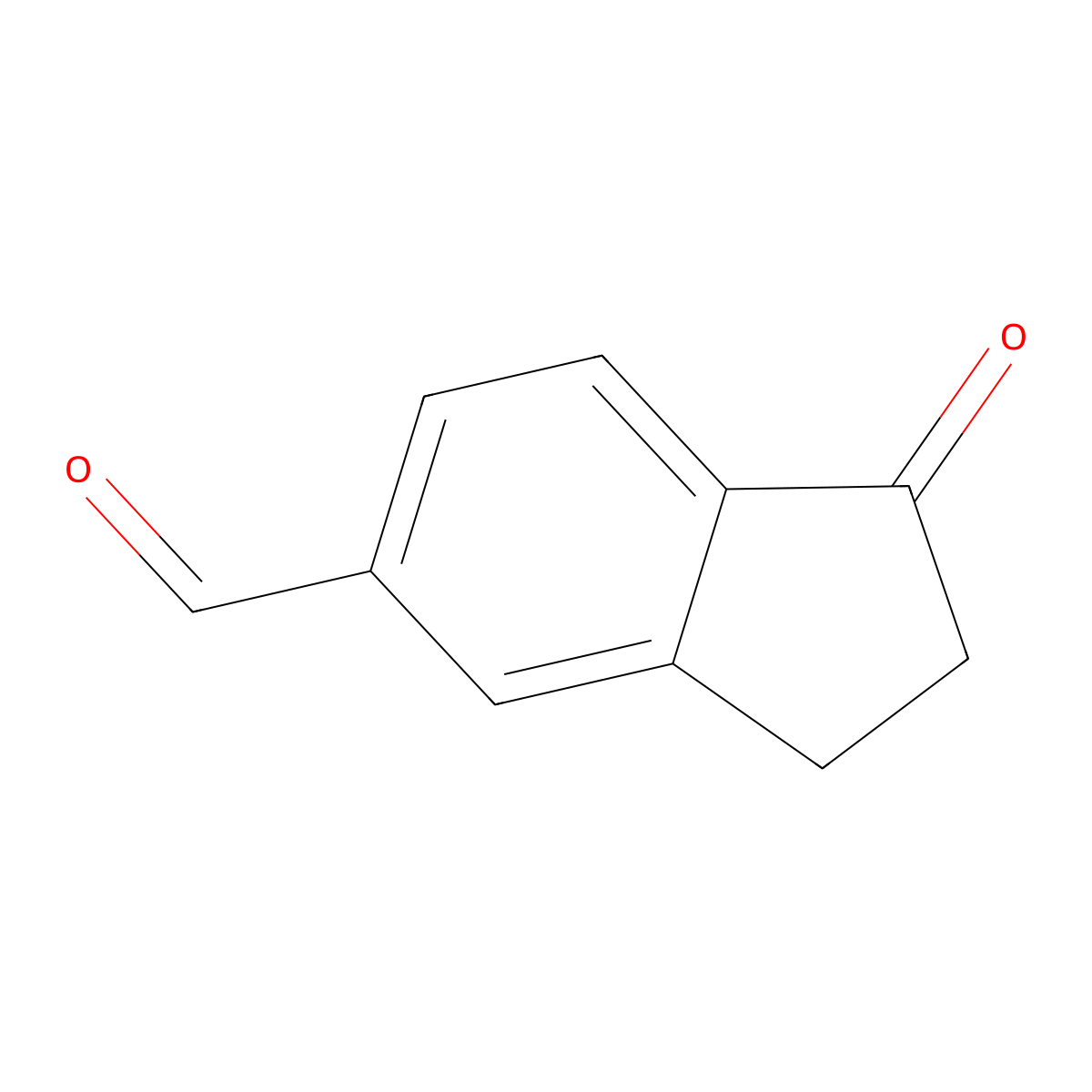 1-Oxo-2,3-dihydro-1H-indene-5-carbaldehyde molecular structure, CAS 1187196-52-6