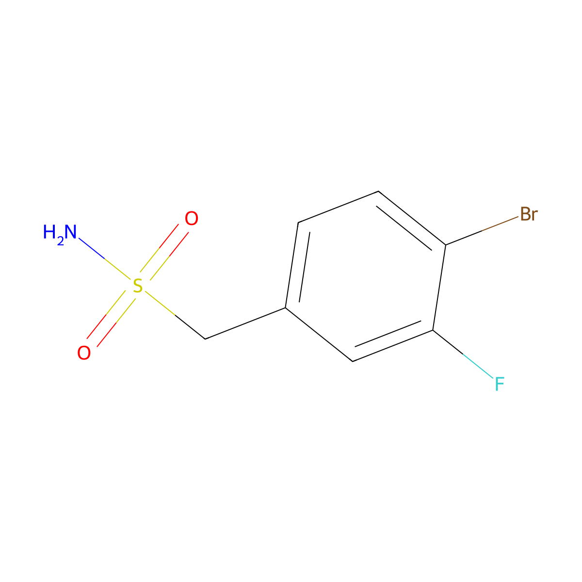 (4-Bromo-3-fluorophenyl)methanesulfonamide molecular structure, CAS 1187202-27-2
