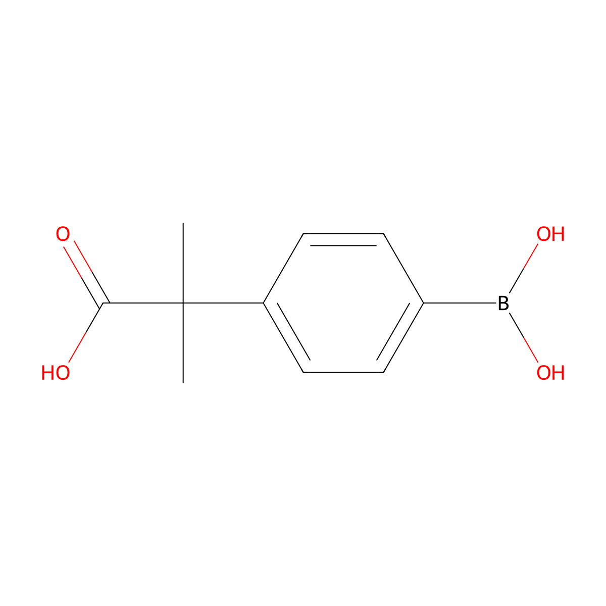 2-(4-Boronophenyl)-2-methylpropanoic acid molecular structure, CAS 1187209-18-2