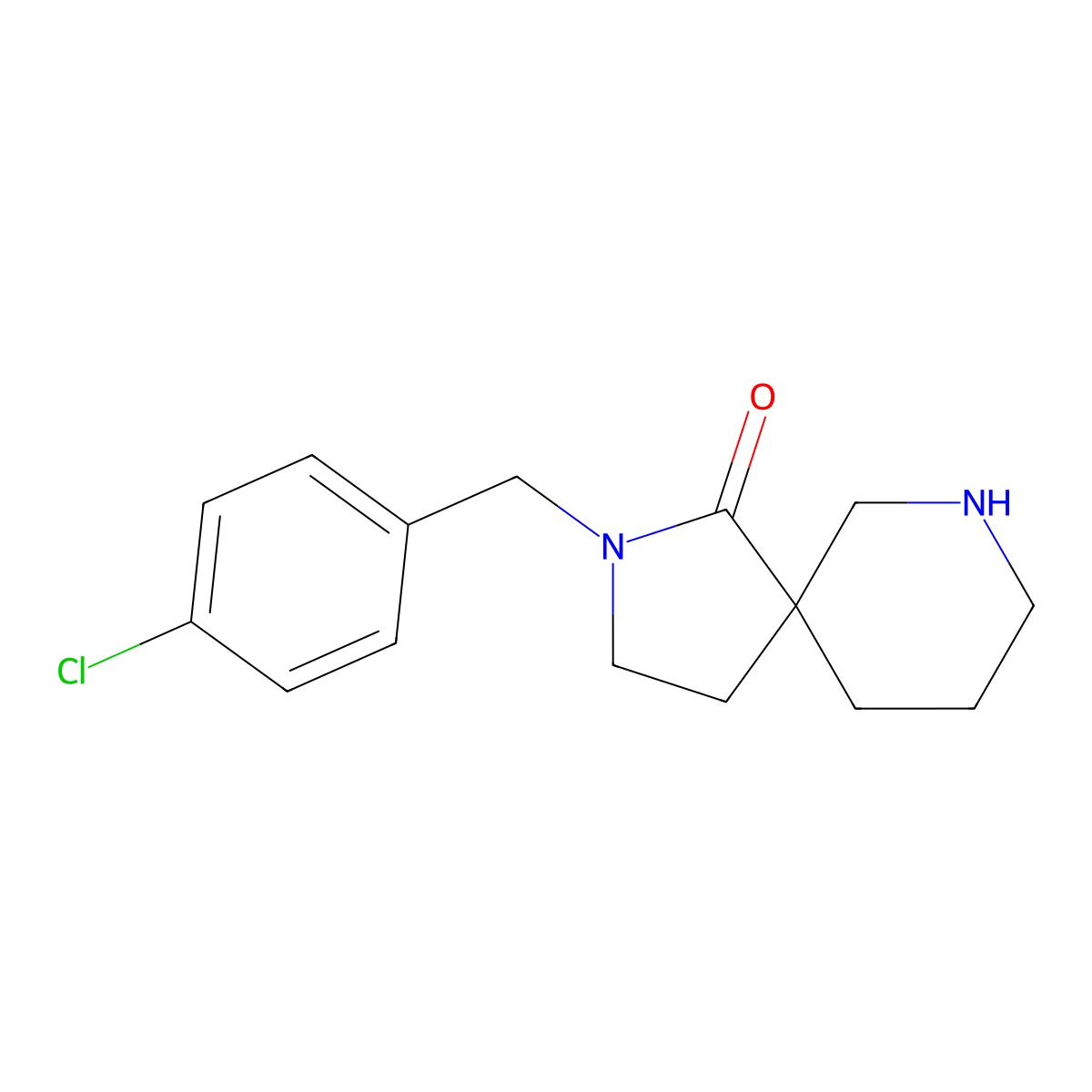 2-(4-Chlorobenzyl)-2,7-diazaspiro[4.5]decan-1-one molecular structure, CAS 1187228-12-1