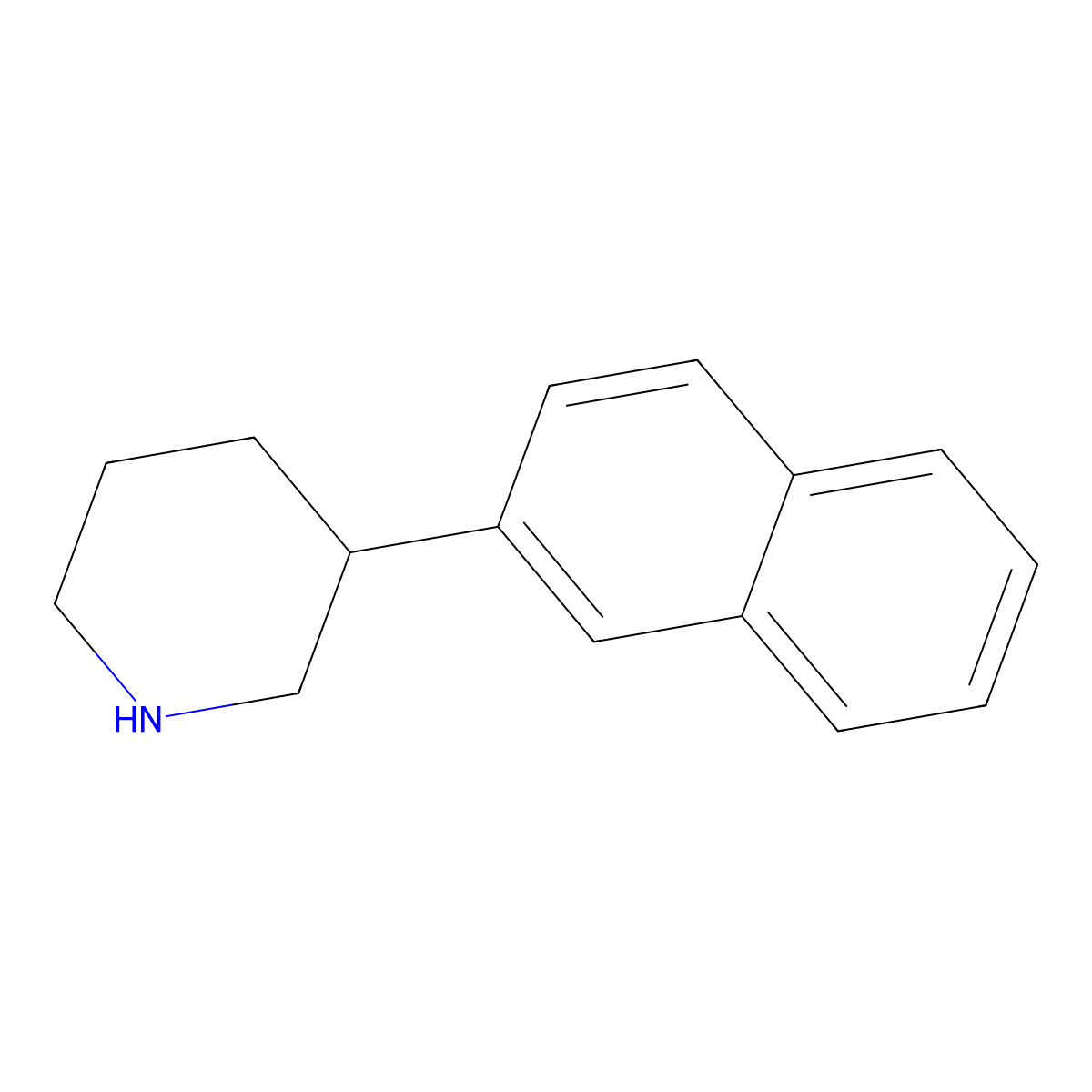 3-(Naphthalen-2-yl)piperidine molecular structure, CAS 1187228-23-4