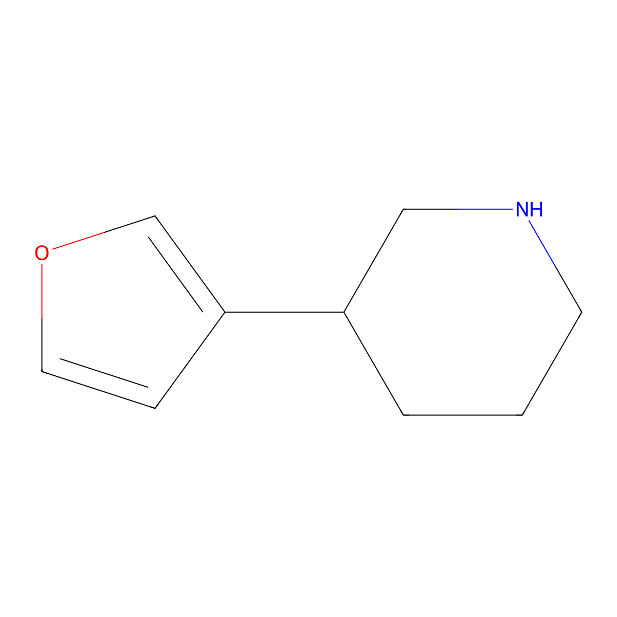 3-(Furan-3-yl)piperidine molecular structure, CAS 1187228-24-5