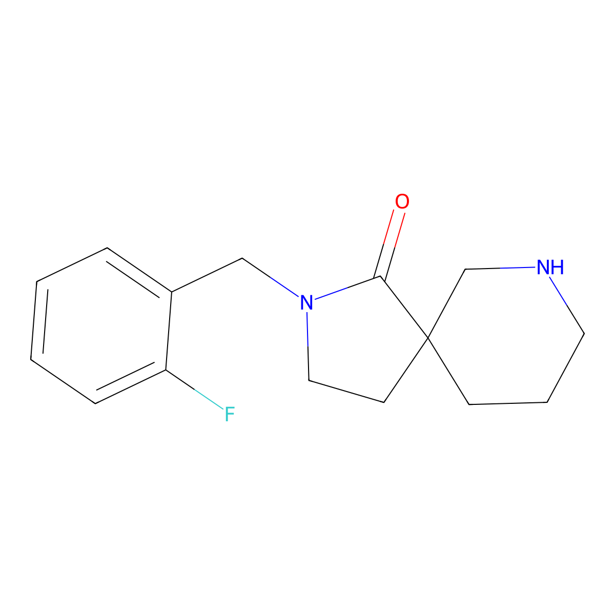 2-(2-Fluorobenzyl)-2,7-diazaspiro[4.5]decan-1-one molecular structure, CAS 1187228-35-8