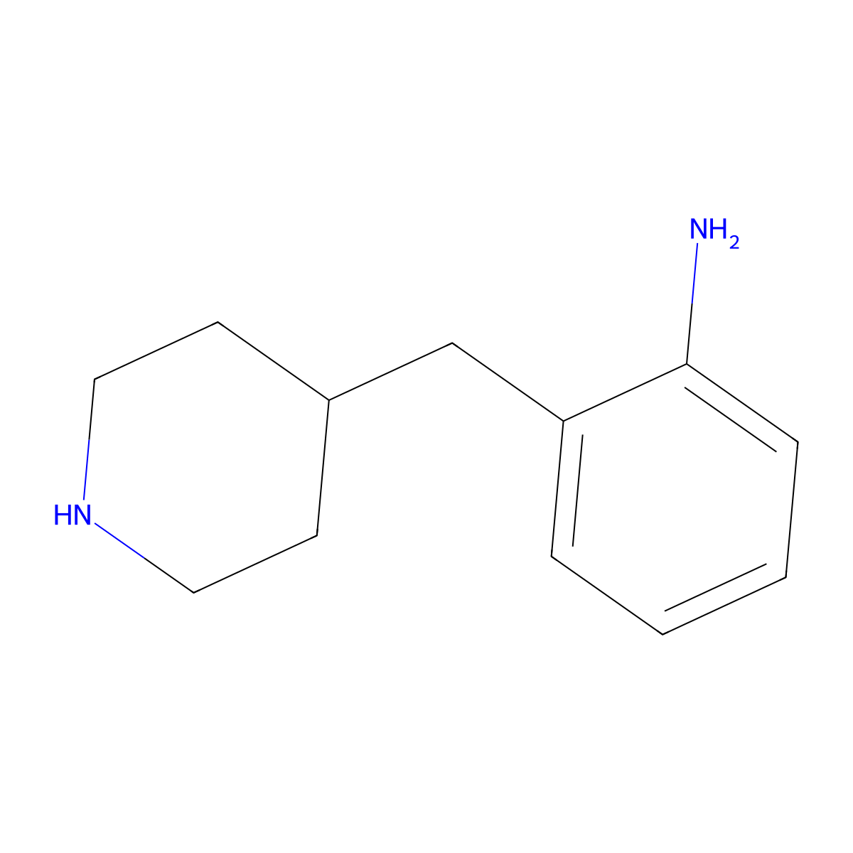 2-(Piperidin-4-ylmethyl)aniline molecular structure, CAS 1187228-45-0
