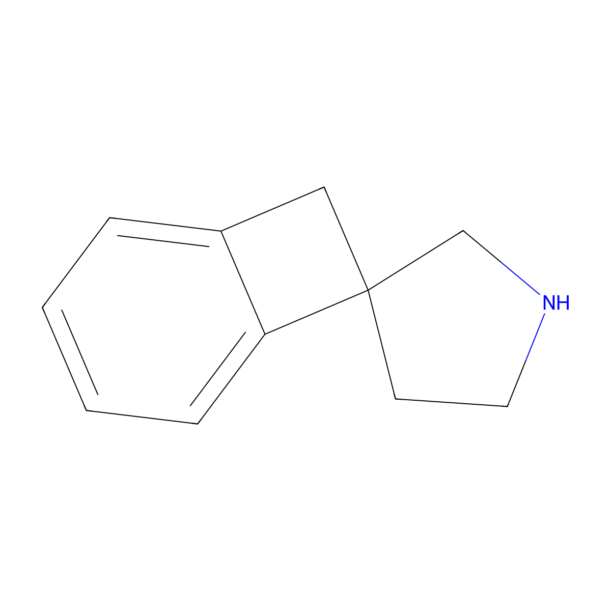 Spiro[bicyclo[4.2.0]octane-7,3'-pyrrolidine]-1,3,5-triene molecular structure, CAS 1187228-57-4