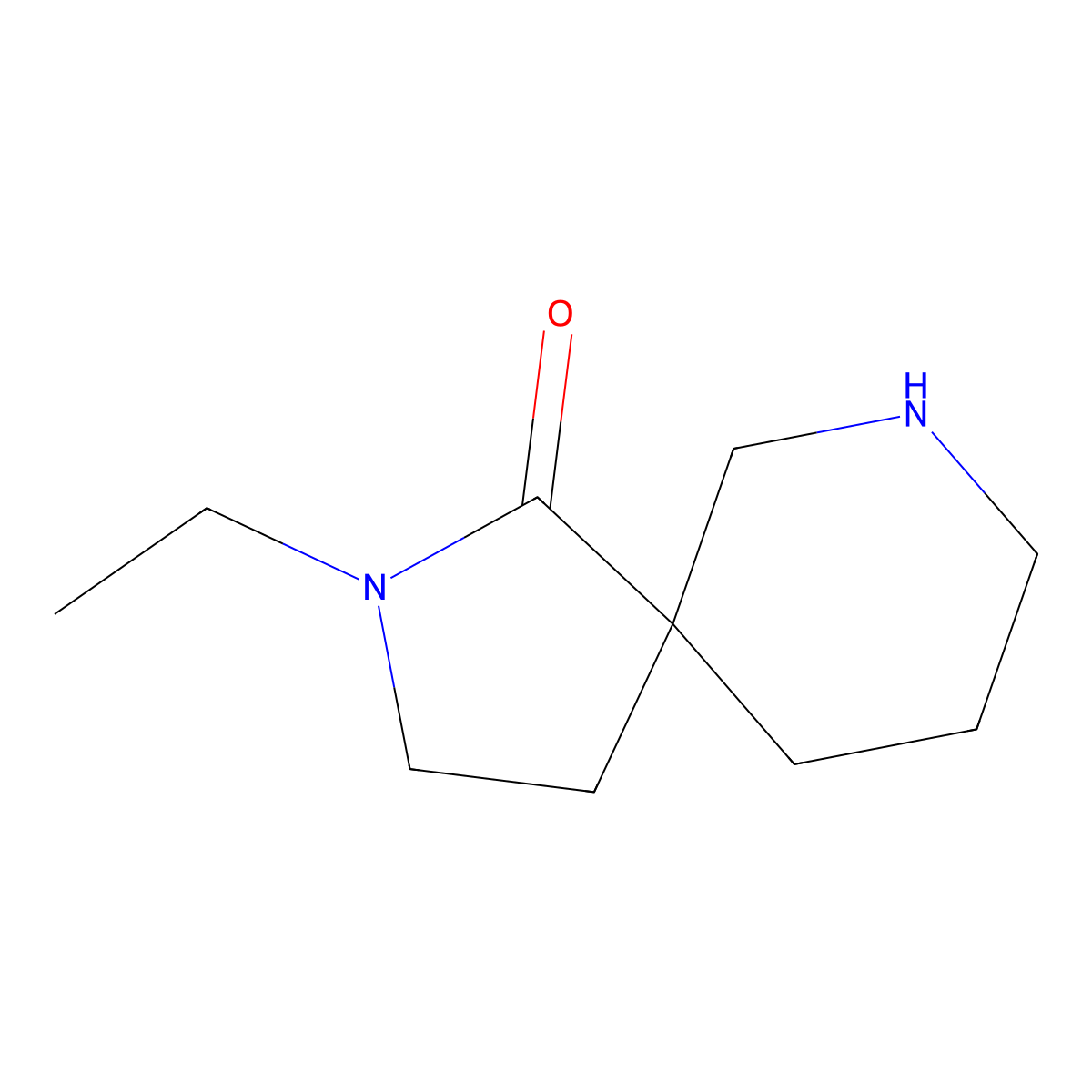 2-Ethyl-2,7-diazaspiro[4.5]decan-1-one molecular structure, CAS 1187228-66-5