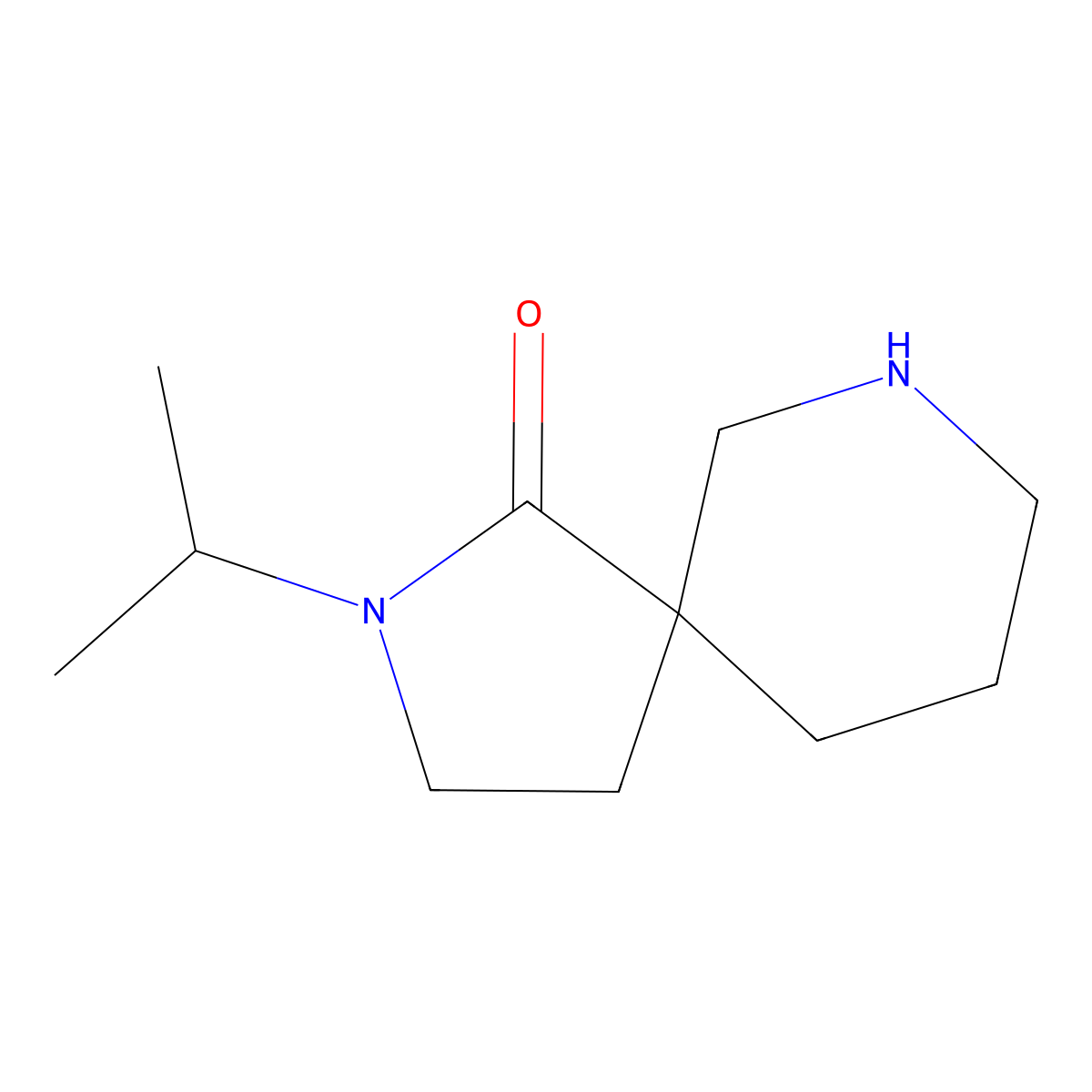 2-Isopropyl-2,7-diazaspiro[4.5]decan-1-one molecular structure, CAS 1187228-96-1
