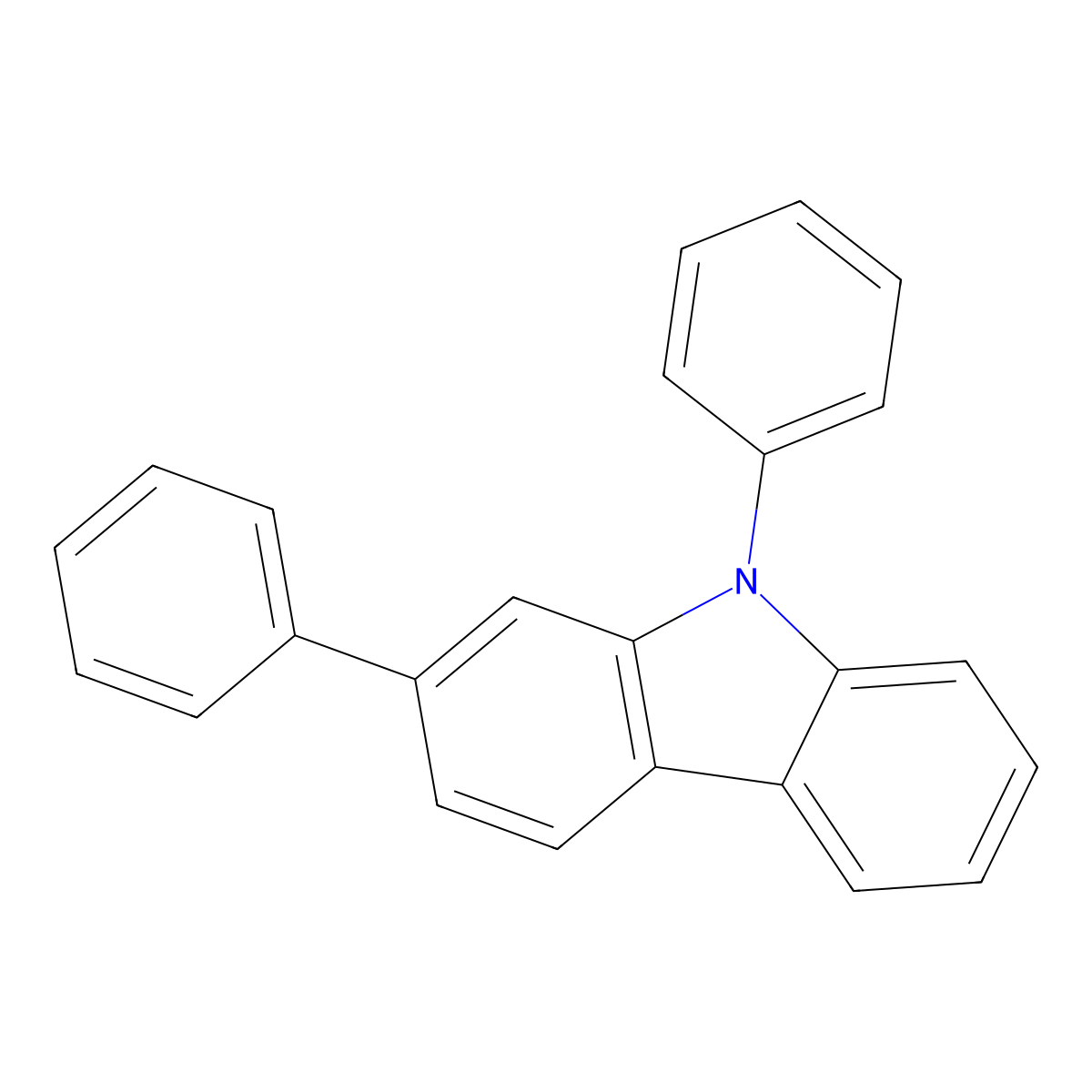 2,9-Diphenyl-9H-carbazole molecular structure, CAS 1187235-30-8