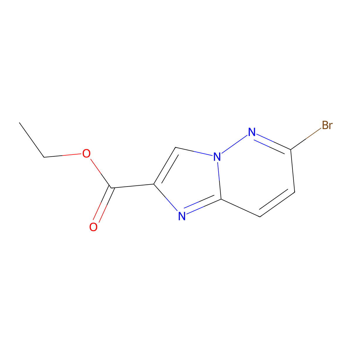 Ethyl 6-bromoimidazo[1,2-b]pyridazine-2-carboxylate molecular structure, CAS 1187236-98-1